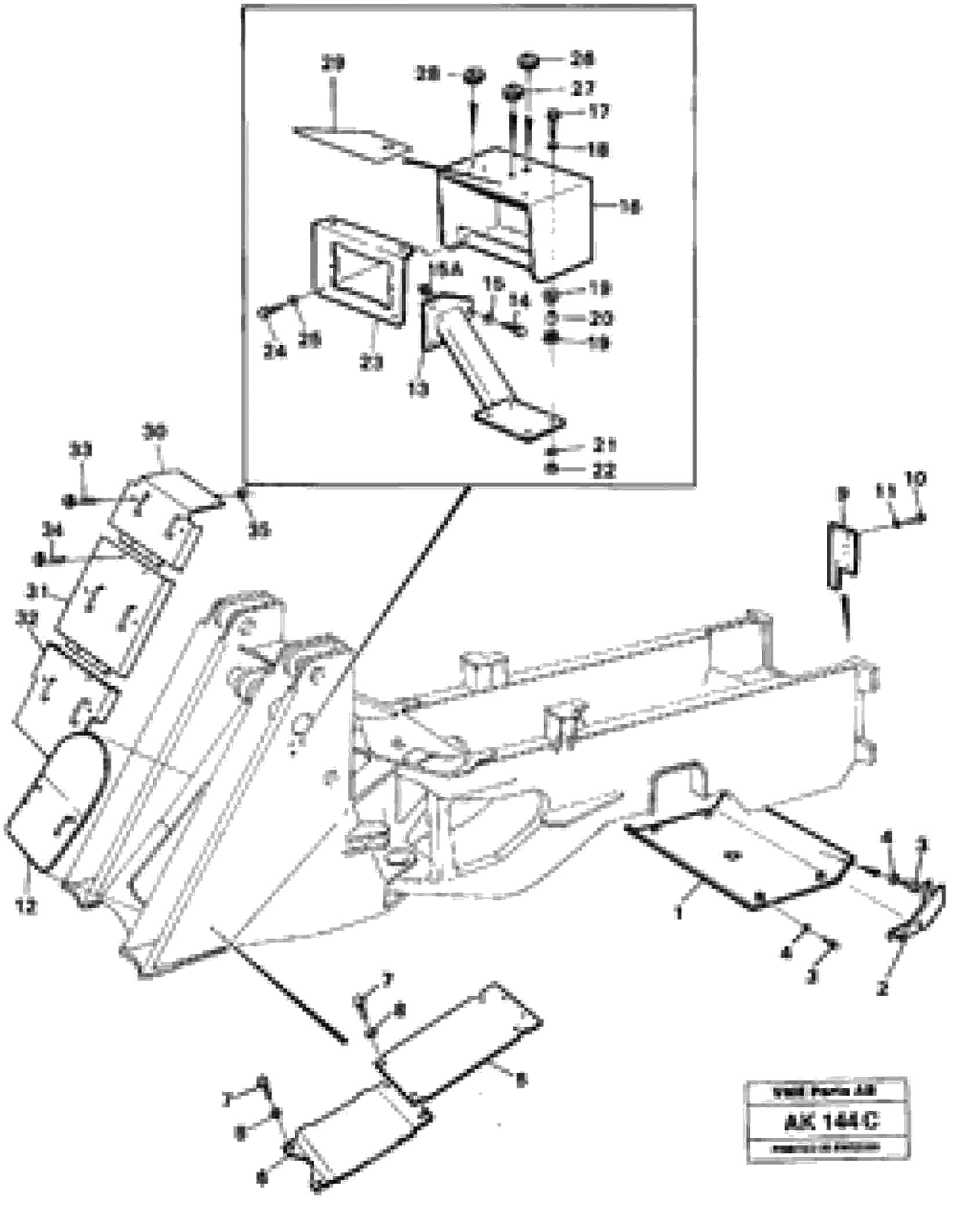 Схема запчастей Volvo L180C - 83726 Protecting plates L180/L180C VOLVO BM VOLVO BM L180/L180C SER NO -2532 / -60469 USA