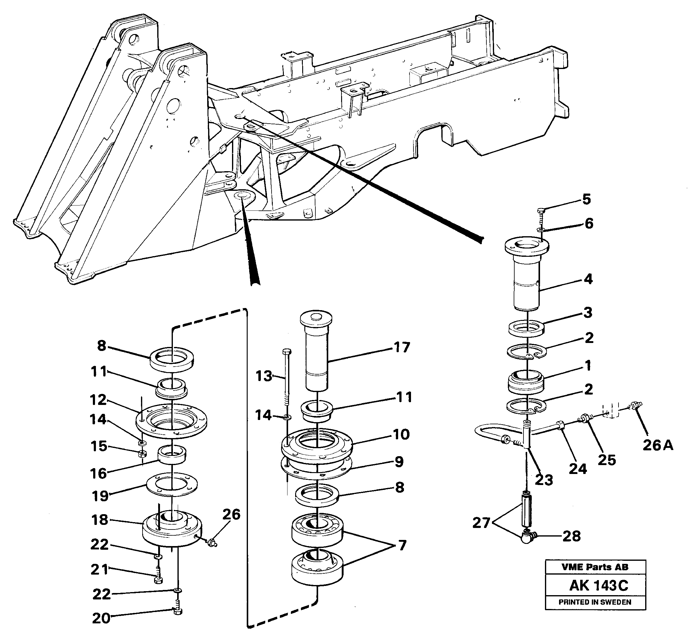 Схема запчастей Volvo L180C - 25768 Frame link L180/L180C VOLVO BM VOLVO BM L180/L180C SER NO -2532 / -60469 USA