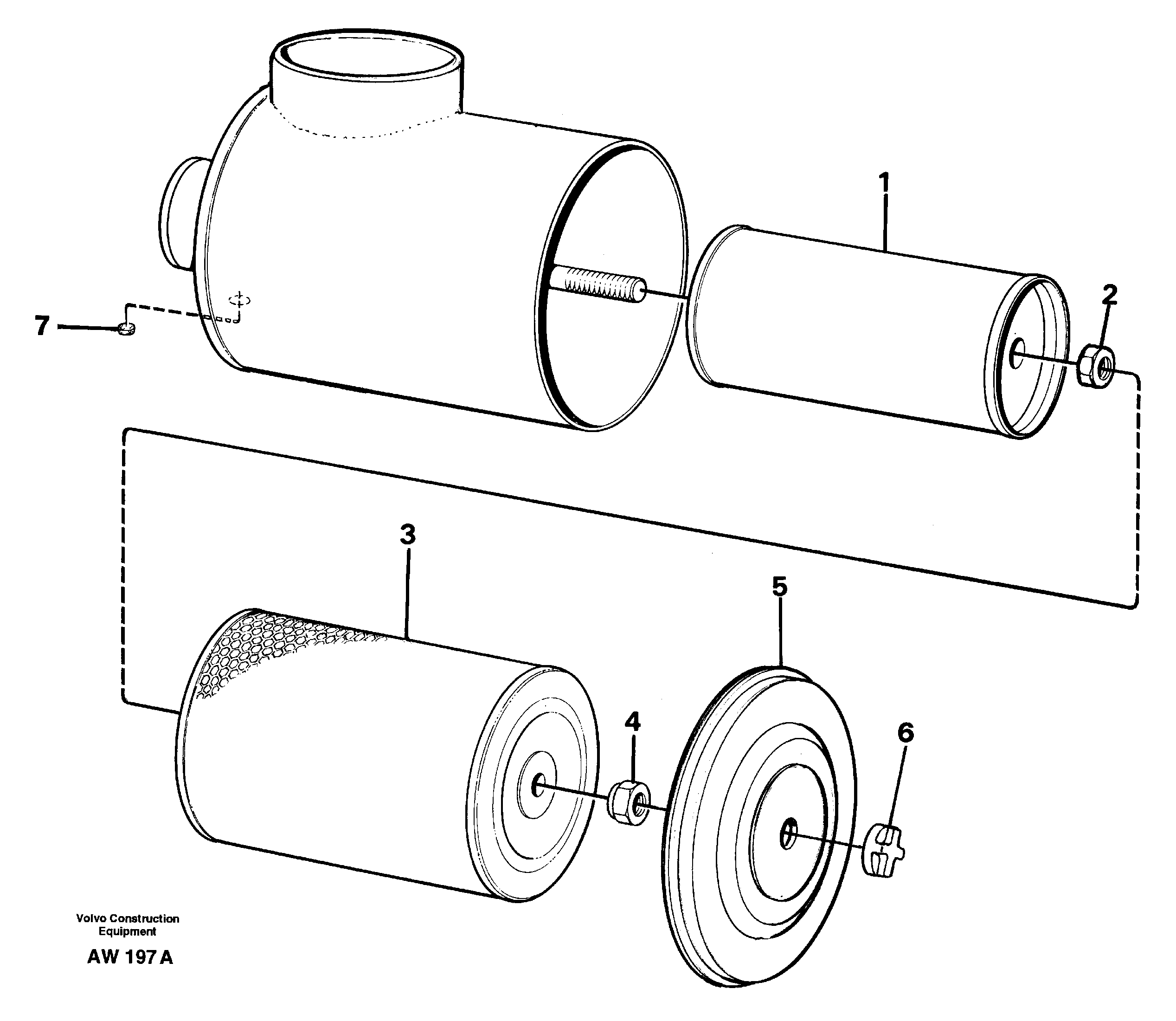 Схема запчастей Volvo L180C - 17615 Air filter L180C S/N 2533-SWE, 60465-USA