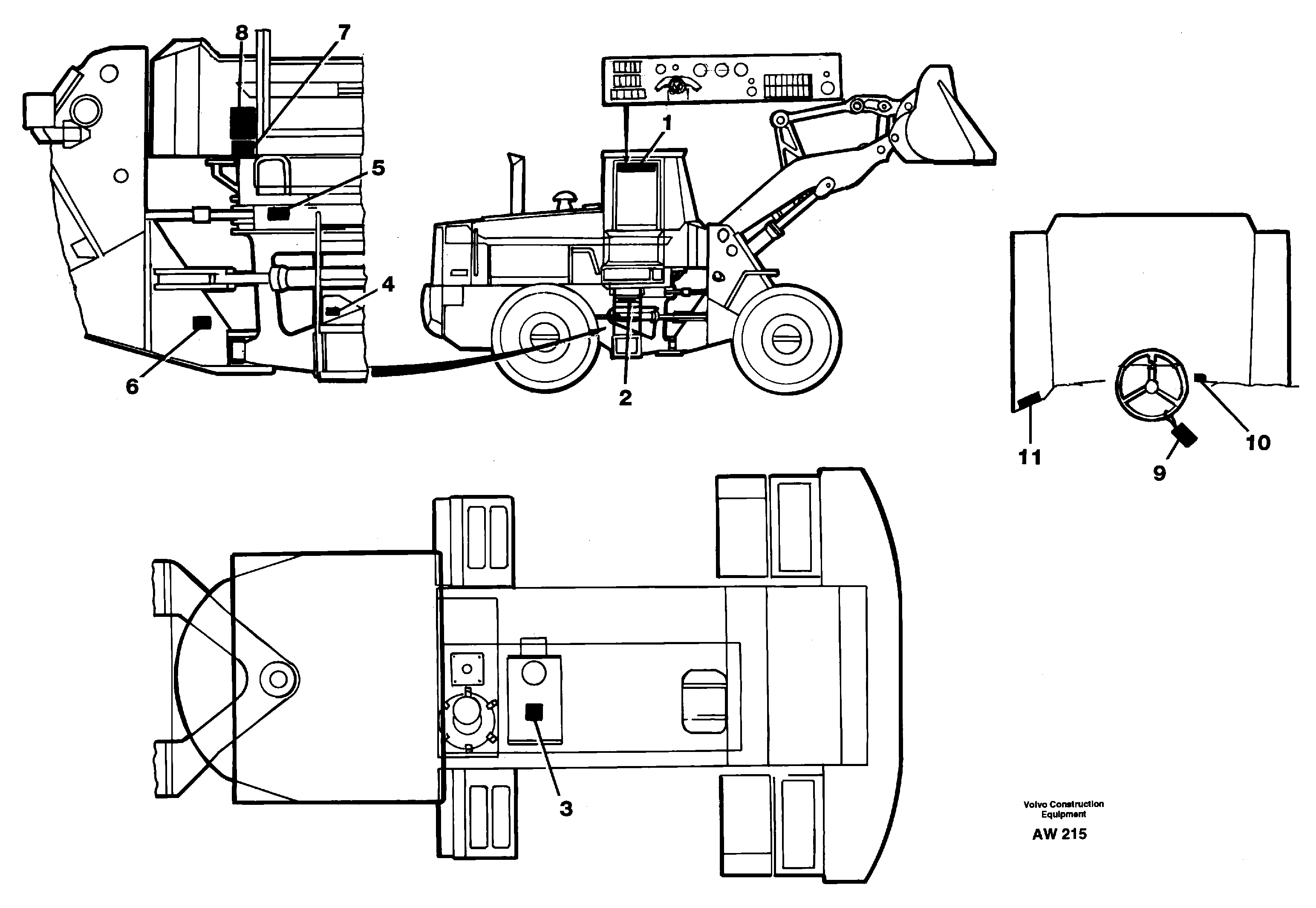 Схема запчастей Volvo L180C - 20682 Decals L180C S/N 2533-SWE, 60465-USA