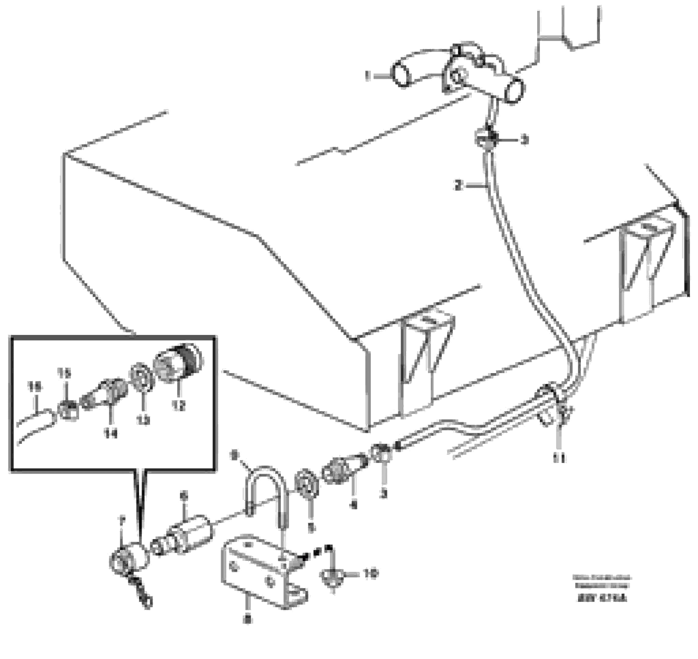 Схема запчастей Volvo L180C - 85890 Coolant drainage L180C S/N 2533-SWE, 60465-USA