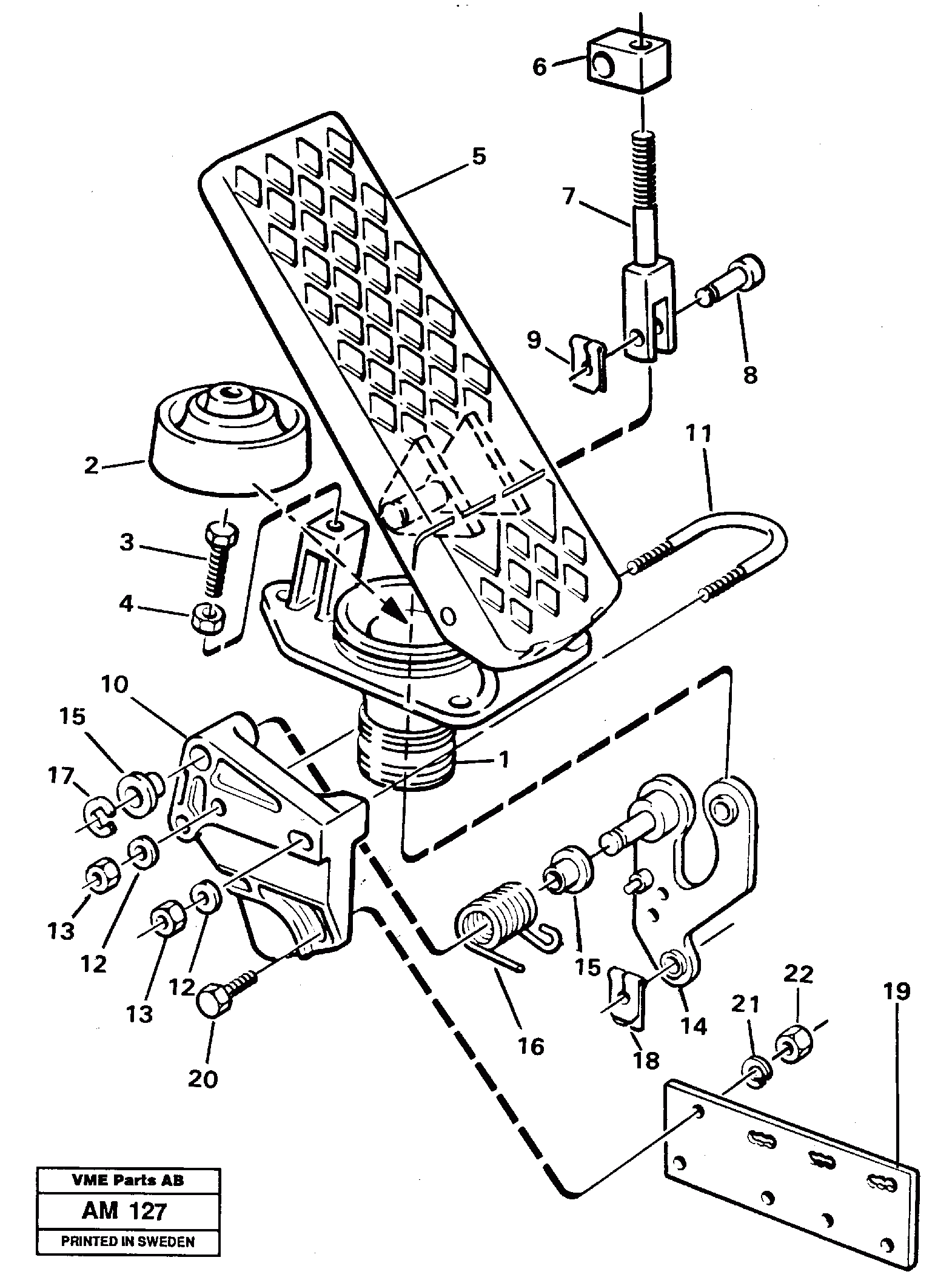 Схема запчастей Volvo L330C - 83480 Accelerator pedal L330C VOLVO BM VOLVO BM L330C SER NO - 60187