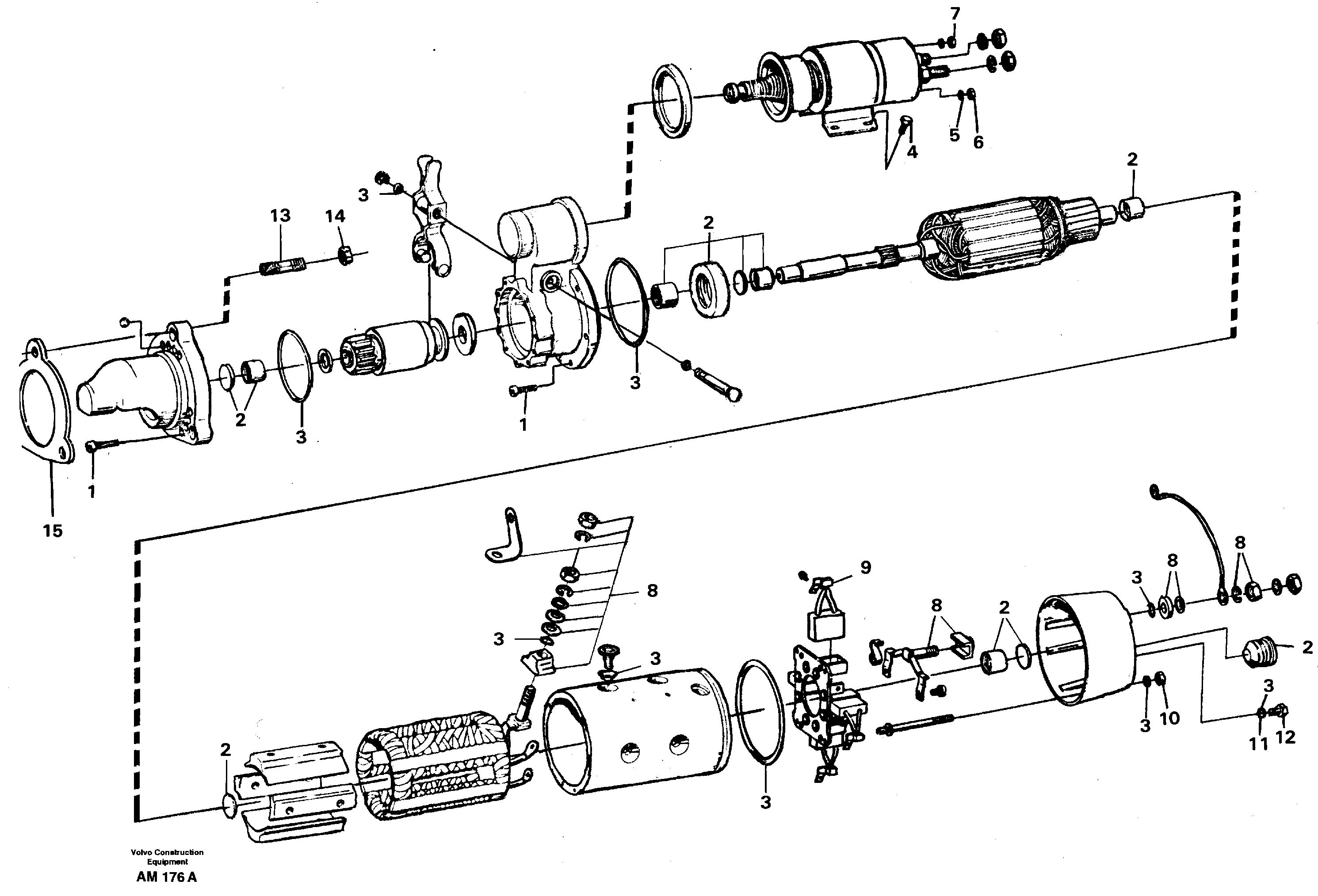 Схема запчастей Volvo L330C - 54750 Starter motor L330C VOLVO BM VOLVO BM L330C SER NO - 60187