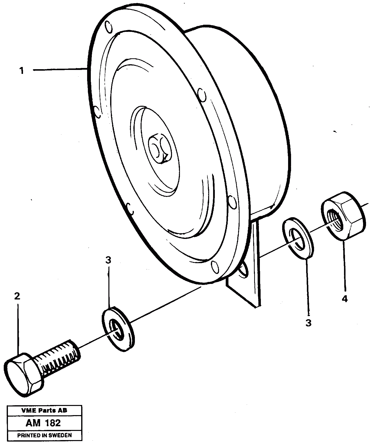 Схема запчастей Volvo L330C - 33063 Compressor horn L330C VOLVO BM VOLVO BM L330C SER NO - 60187