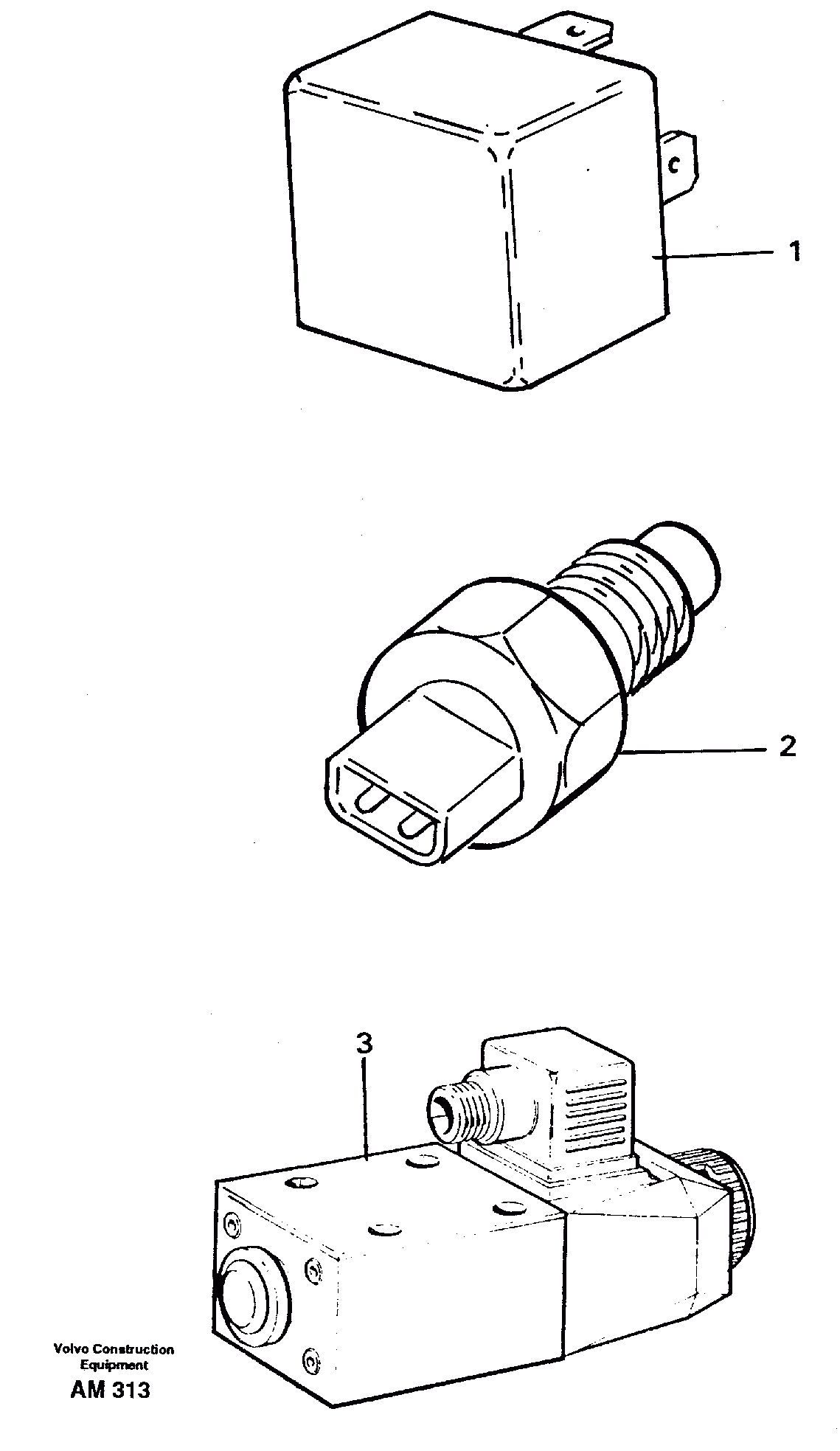 Схема запчастей Volvo L330C - 99282 Relays, sensors and solenoid valves Reference list L330C VOLVO BM VOLVO BM L330C SER NO - 60187