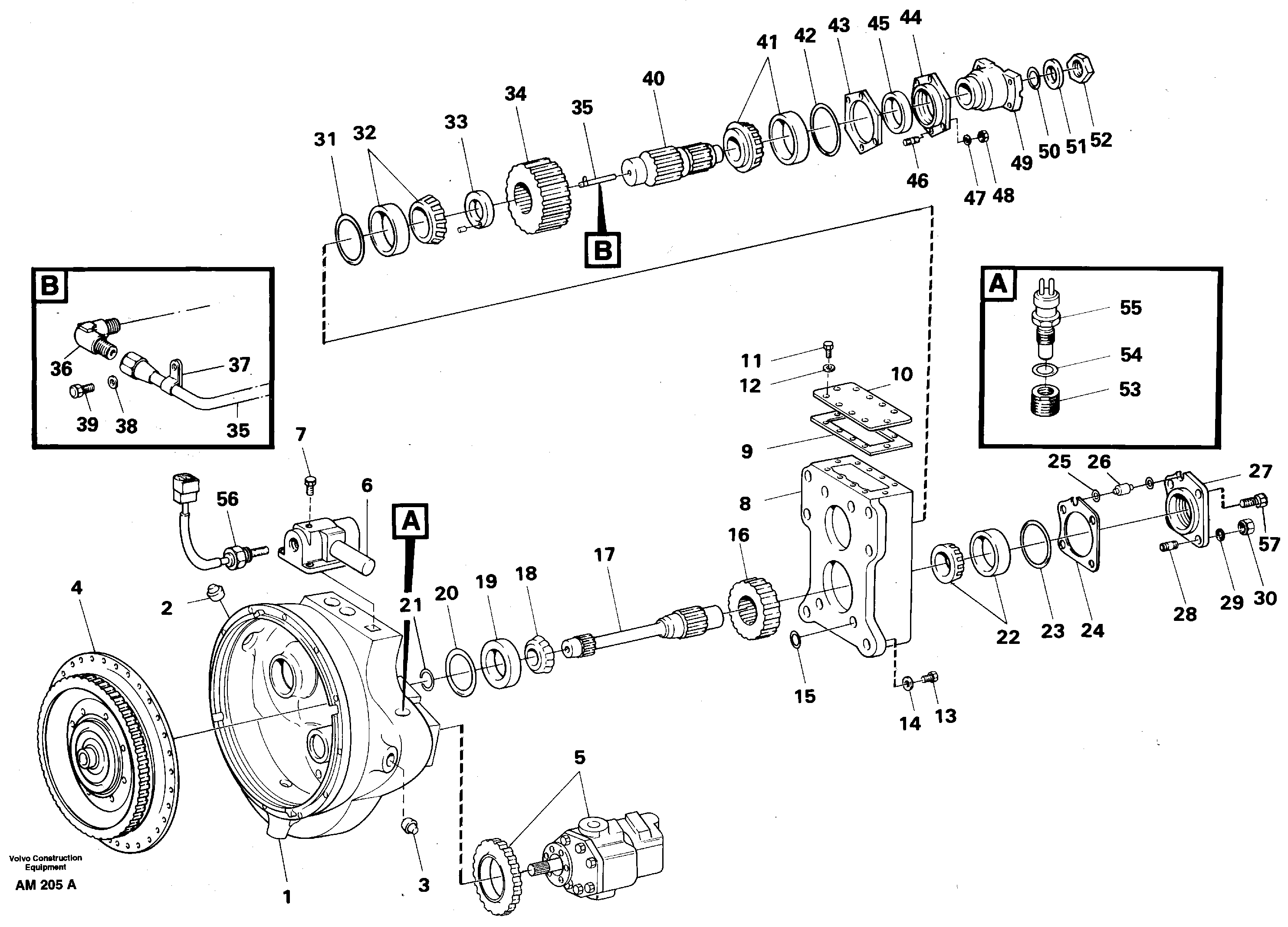 Схема запчастей Volvo L330C - 31140 Torque converter, Power take-off L330C VOLVO BM VOLVO BM L330C SER NO - 60187