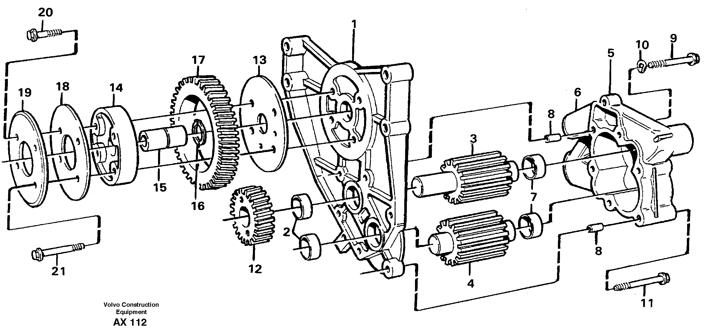 Схема запчастей Volvo L330C - 72869 Насос масляный L330C SER NO 60188-