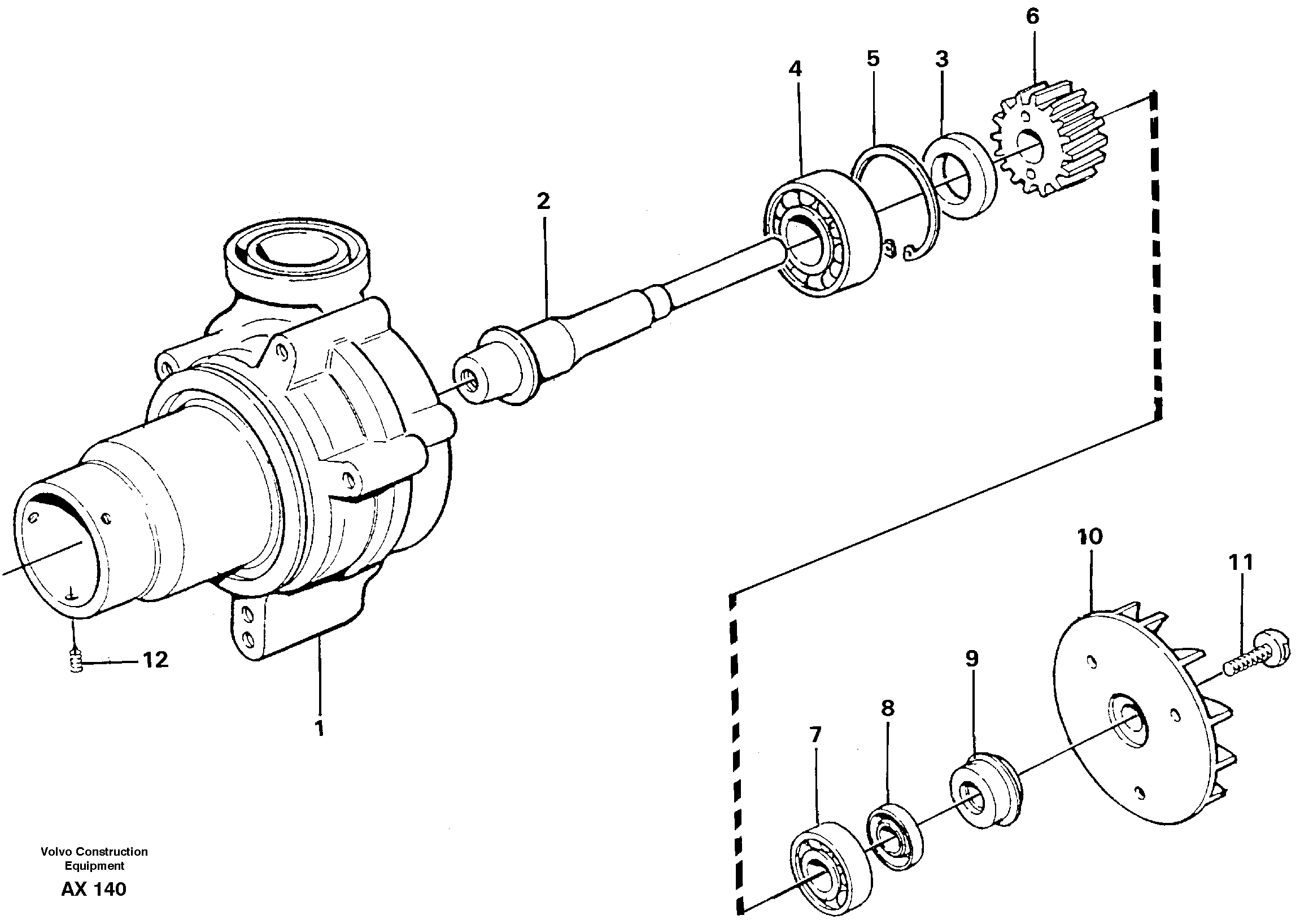 Схема запчастей Volvo L330C - 17515 Водяной насос L330C SER NO 60188-