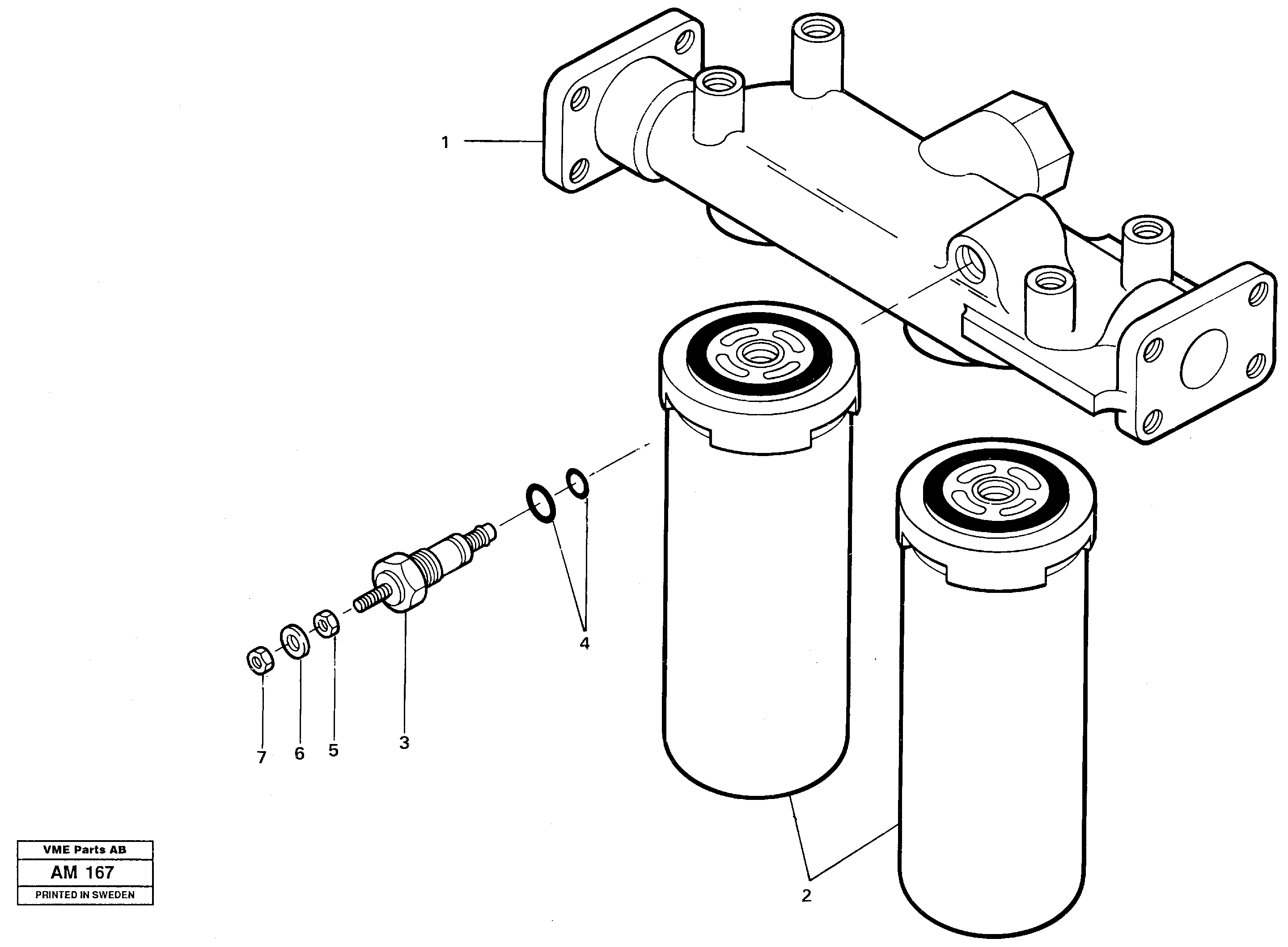 Схема запчастей Volvo L330C - 27652 Transmission filter L330C VOLVO BM VOLVO BM L330C SER NO - 60187