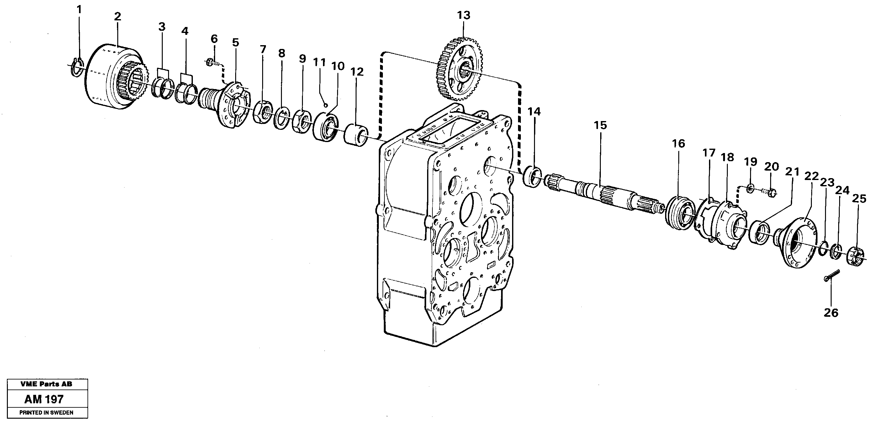 Схема запчастей Volvo L330C - 30830 Input shaft, forward L330C VOLVO BM VOLVO BM L330C SER NO - 60187