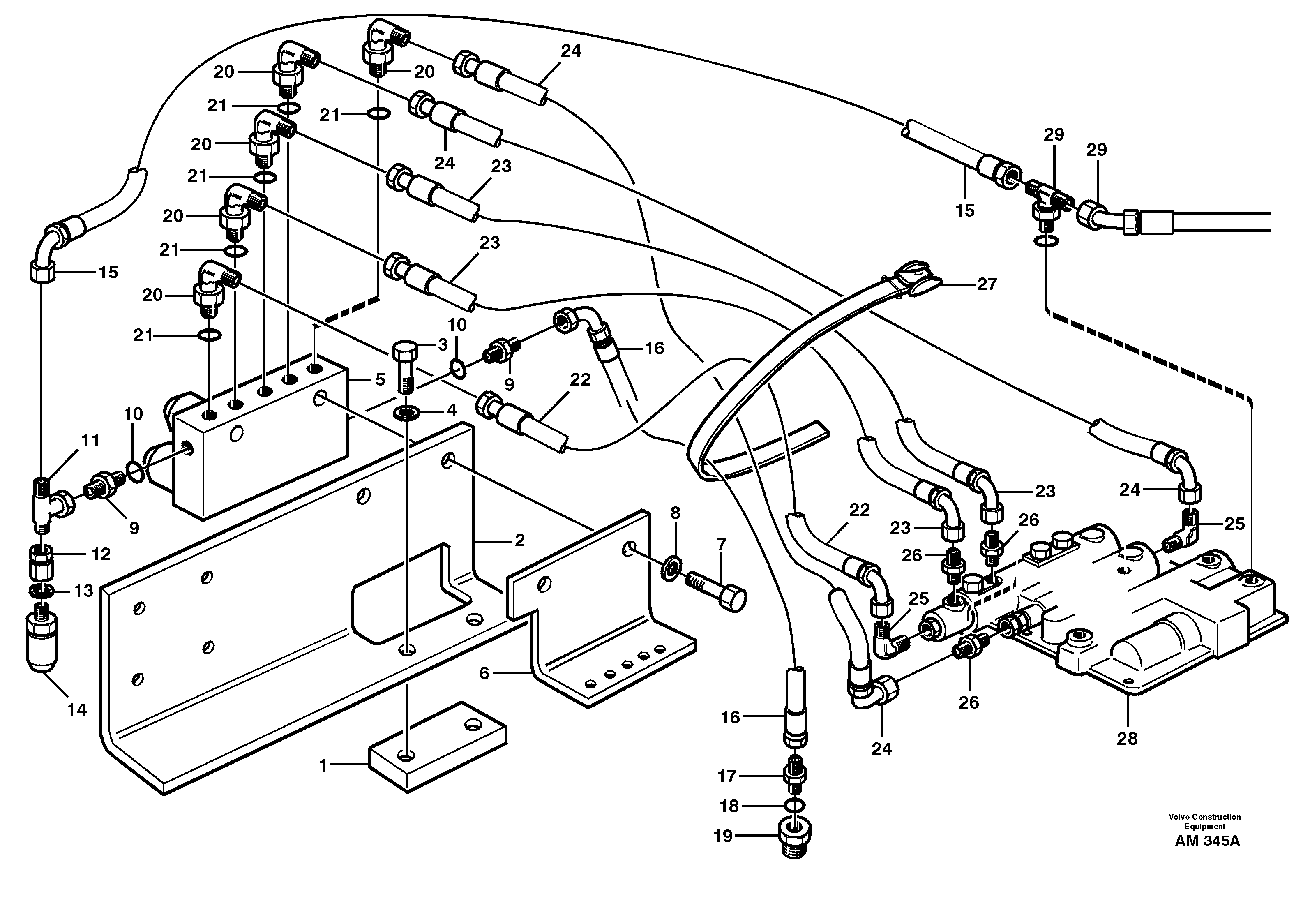 Схема запчастей Volvo L330C - 59777 Solenoid valve with connection parts L330C VOLVO BM VOLVO BM L330C SER NO - 60187