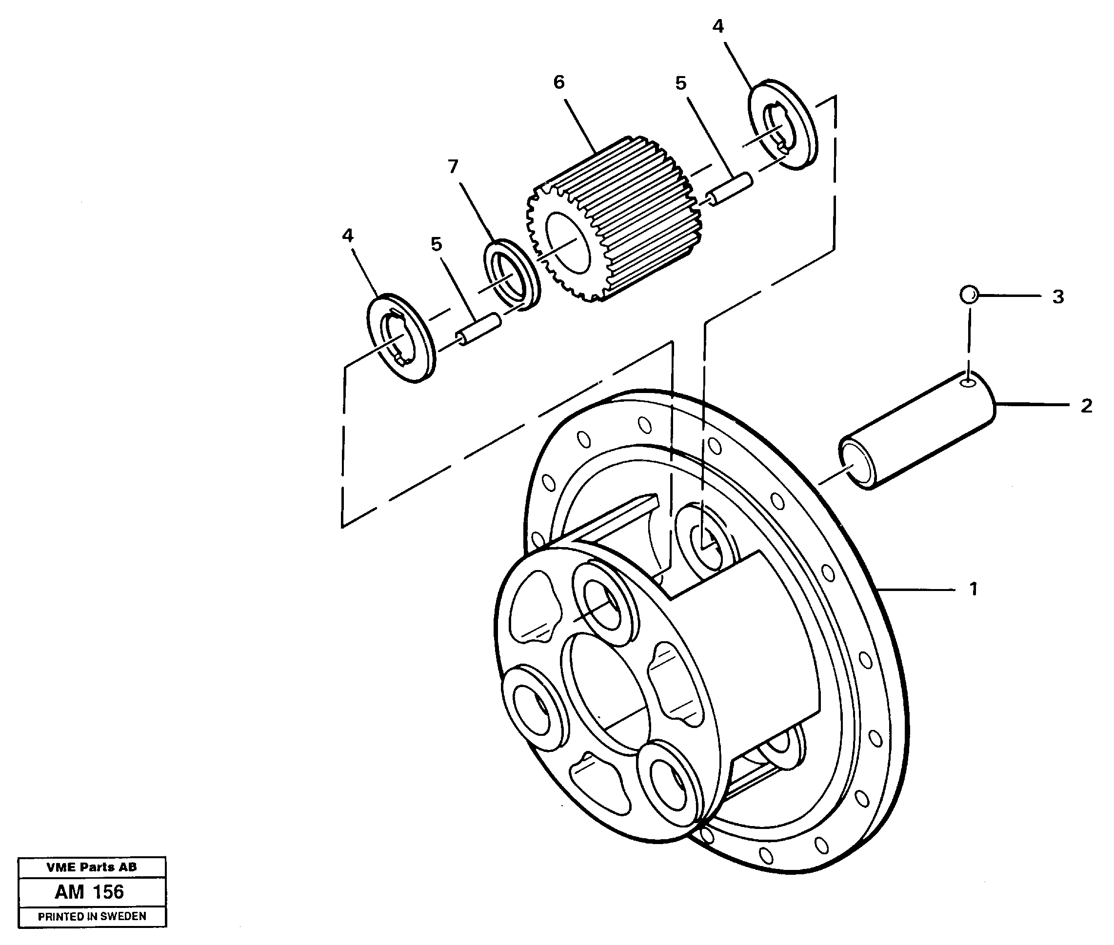 Схема запчастей Volvo L330C - 39888 Planet carrier Front / rear L330C VOLVO BM VOLVO BM L330C SER NO - 60187