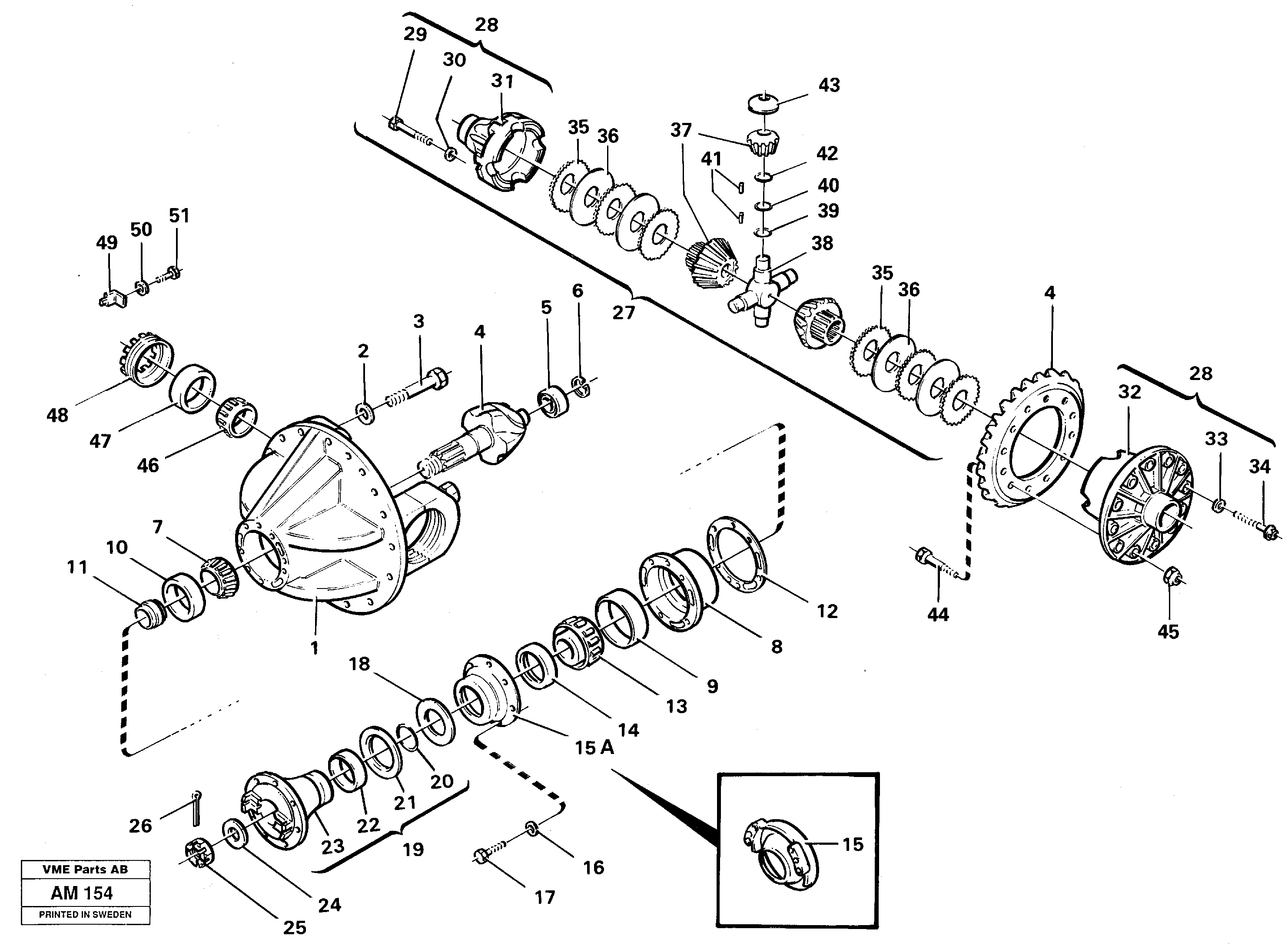 Схема запчастей Volvo L330C - 86258 Differential carrier, forward / rear L330C VOLVO BM VOLVO BM L330C SER NO - 60187