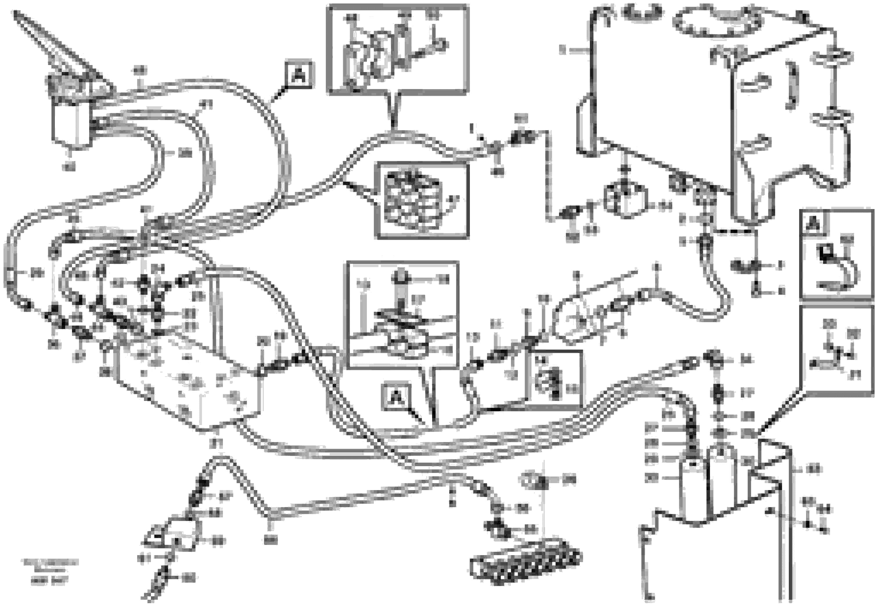 Схема запчастей Volvo L330C - 9547 Brake lines,tank-pump- distr. valve-footbr.valve L330C VOLVO BM VOLVO BM L330C SER NO - 60187