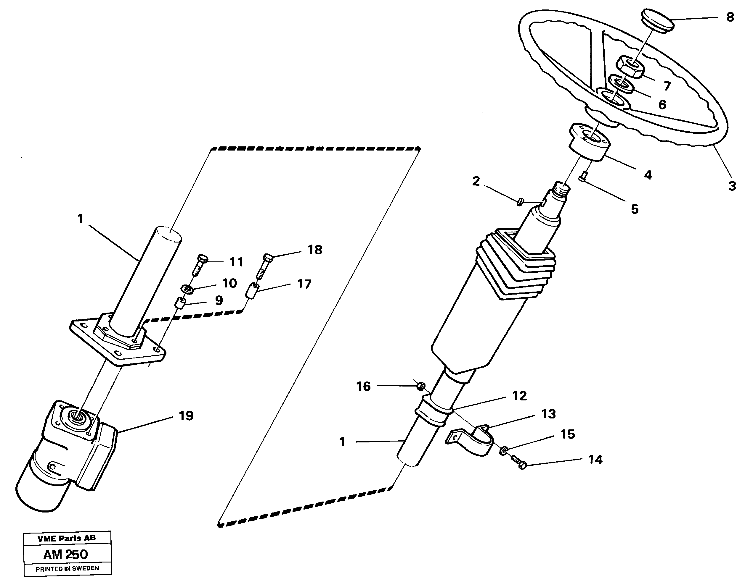 Схема запчастей Volvo L330C - 34778 Steering column assembly L330C VOLVO BM VOLVO BM L330C SER NO - 60187