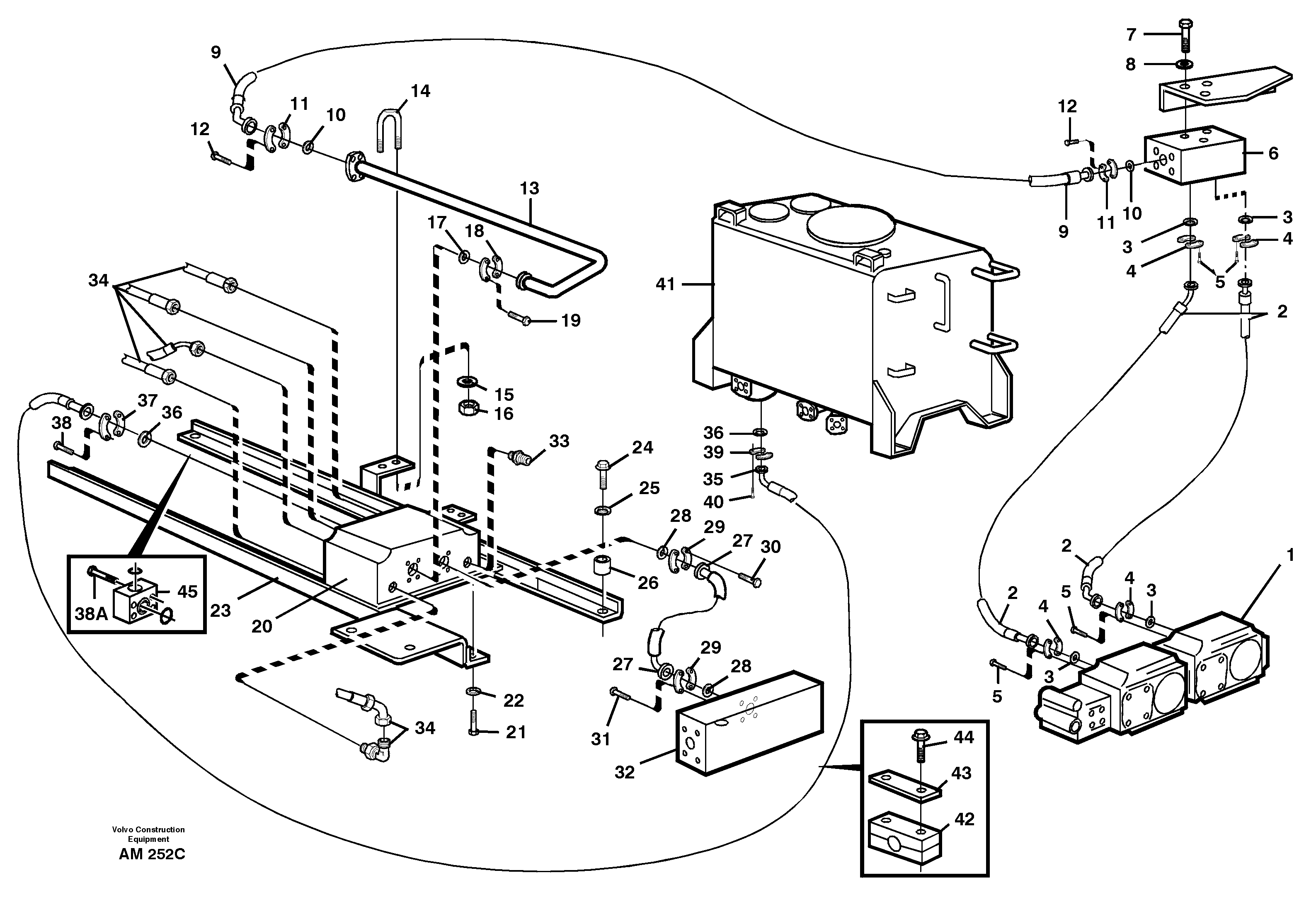 Схема запчастей Volvo L330C - 71610 Steering system. Lines, pump-flow amplif.-tank L330C VOLVO BM VOLVO BM L330C SER NO - 60187