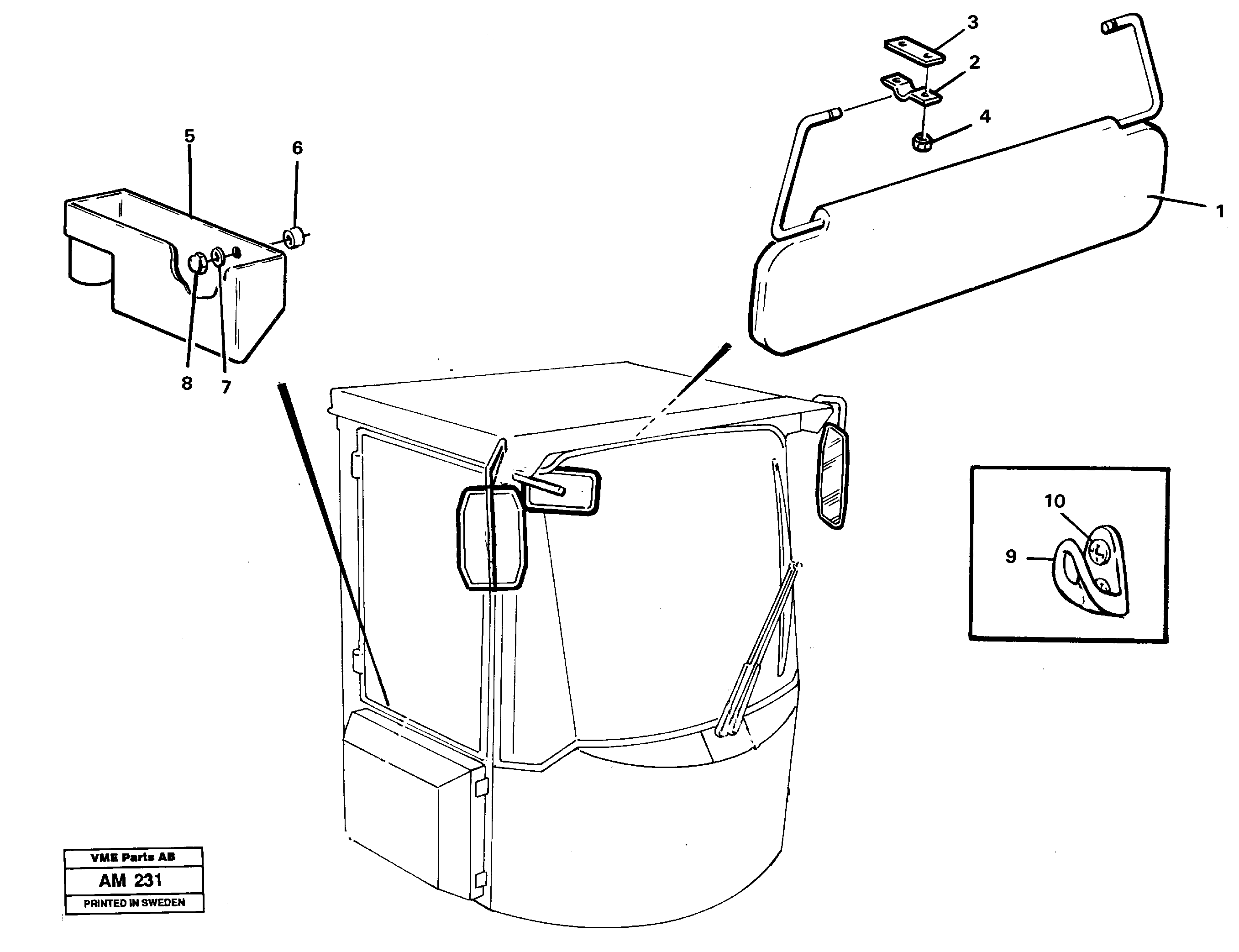 Схема запчастей Volvo L330C - 35356 Interior components L330C VOLVO BM VOLVO BM L330C SER NO - 60187