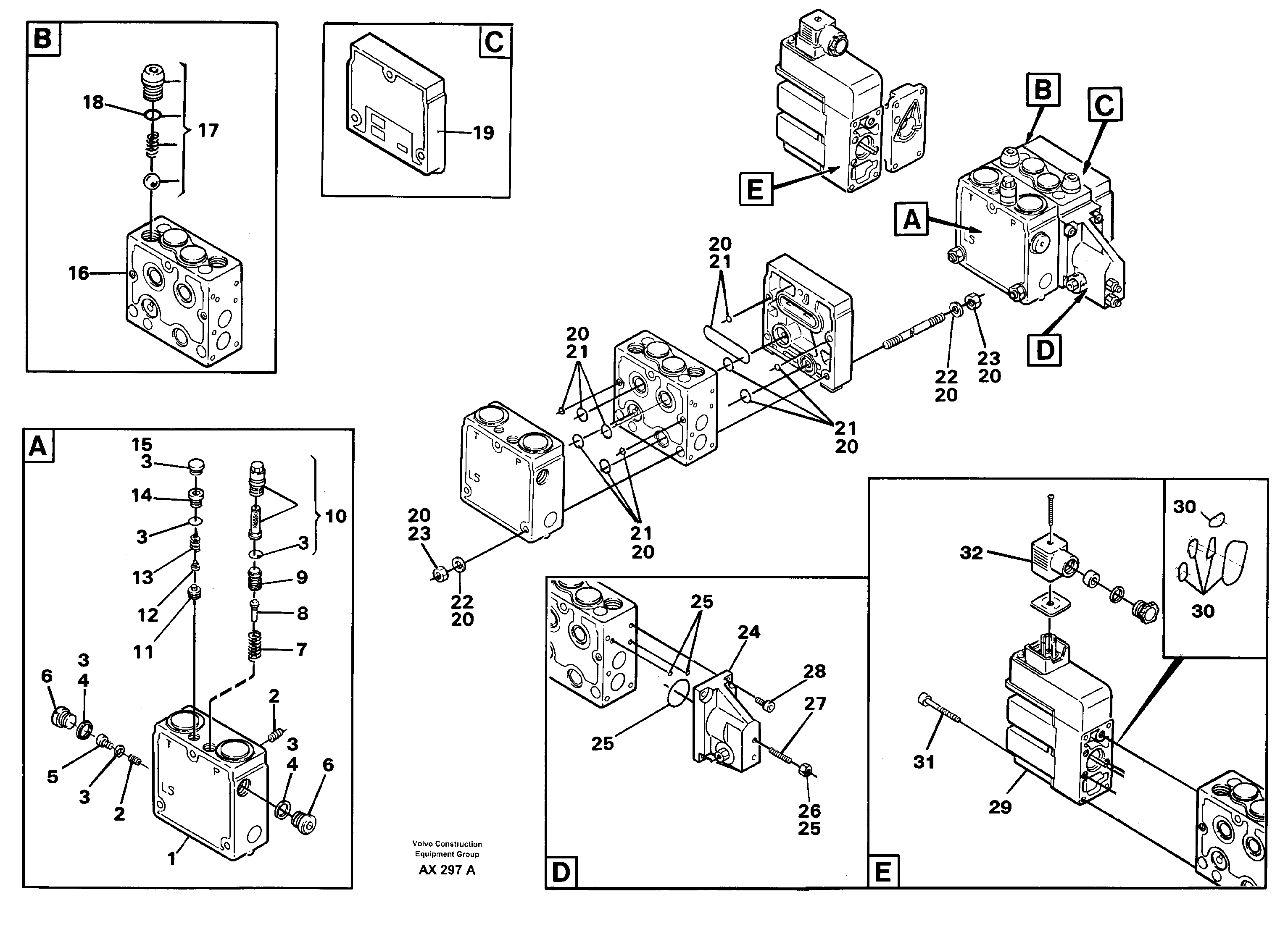 Схема запчастей Volvo L330C - 103439 Valve, circuit body and return valve L330C SER NO 60188-