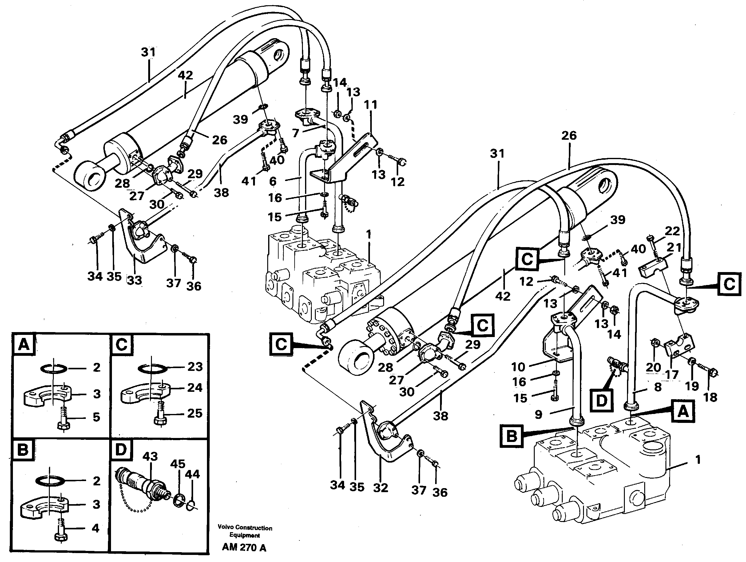 Схема запчастей Volvo L330C - 99123 Hydraulic system: tilt function L330C VOLVO BM VOLVO BM L330C SER NO - 60187