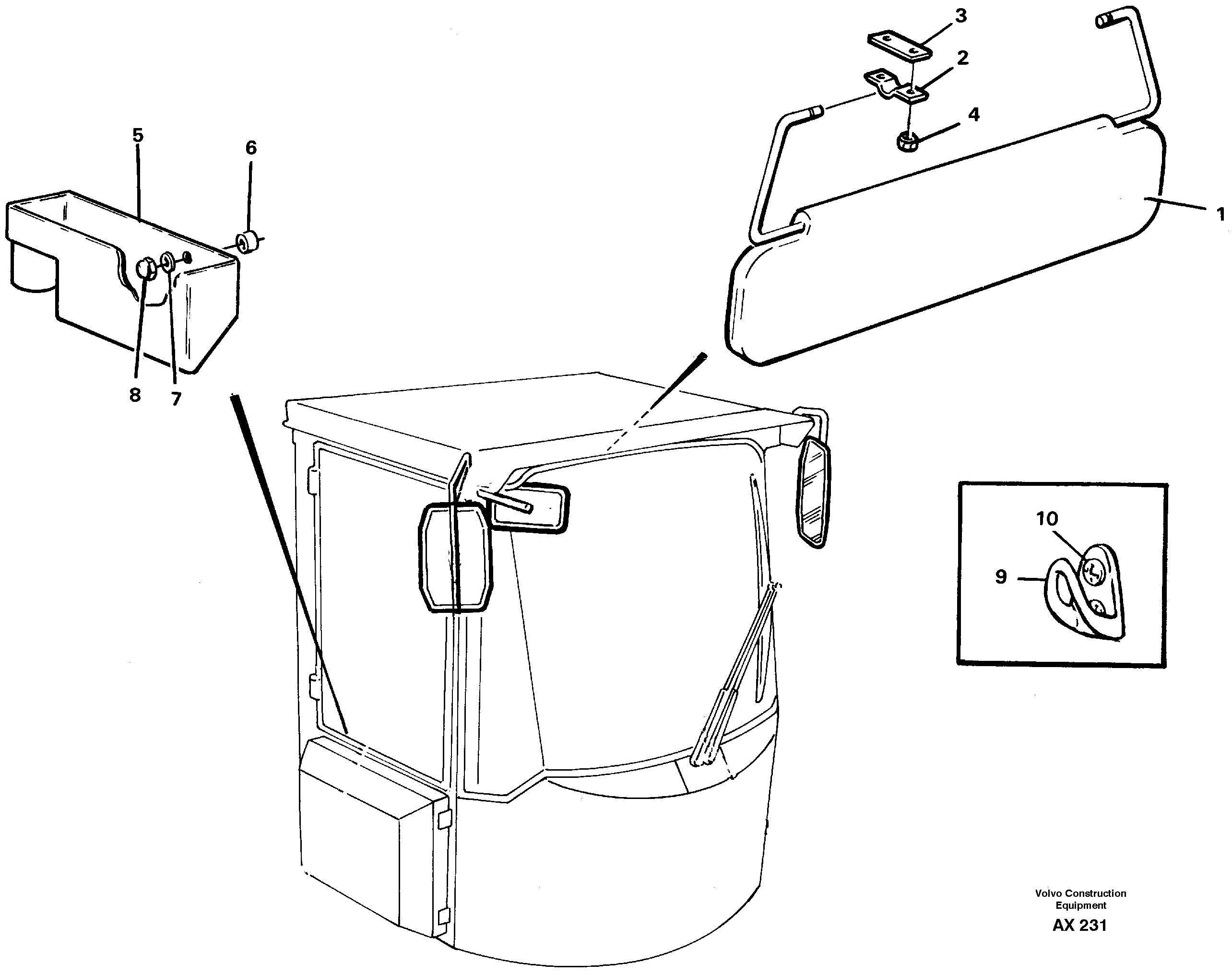 Схема запчастей Volvo L330C - 22090 Interior components L330C SER NO 60188-