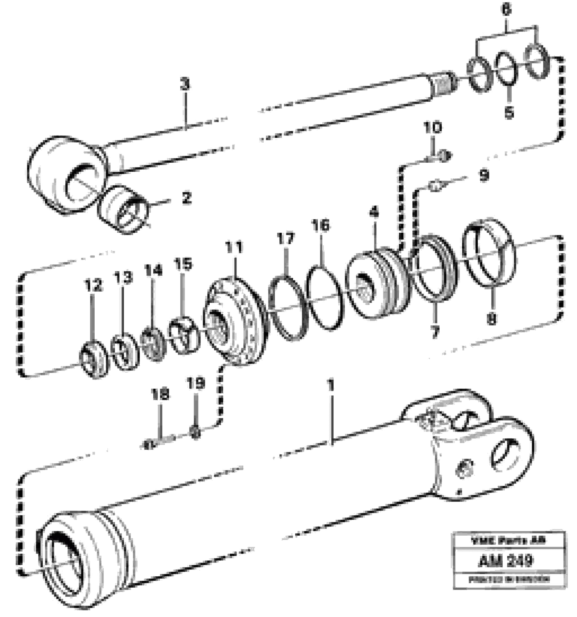 Схема запчастей Volvo L330C - 36818 Hydraulic cylinder, tilting L330C VOLVO BM VOLVO BM L330C SER NO - 60187