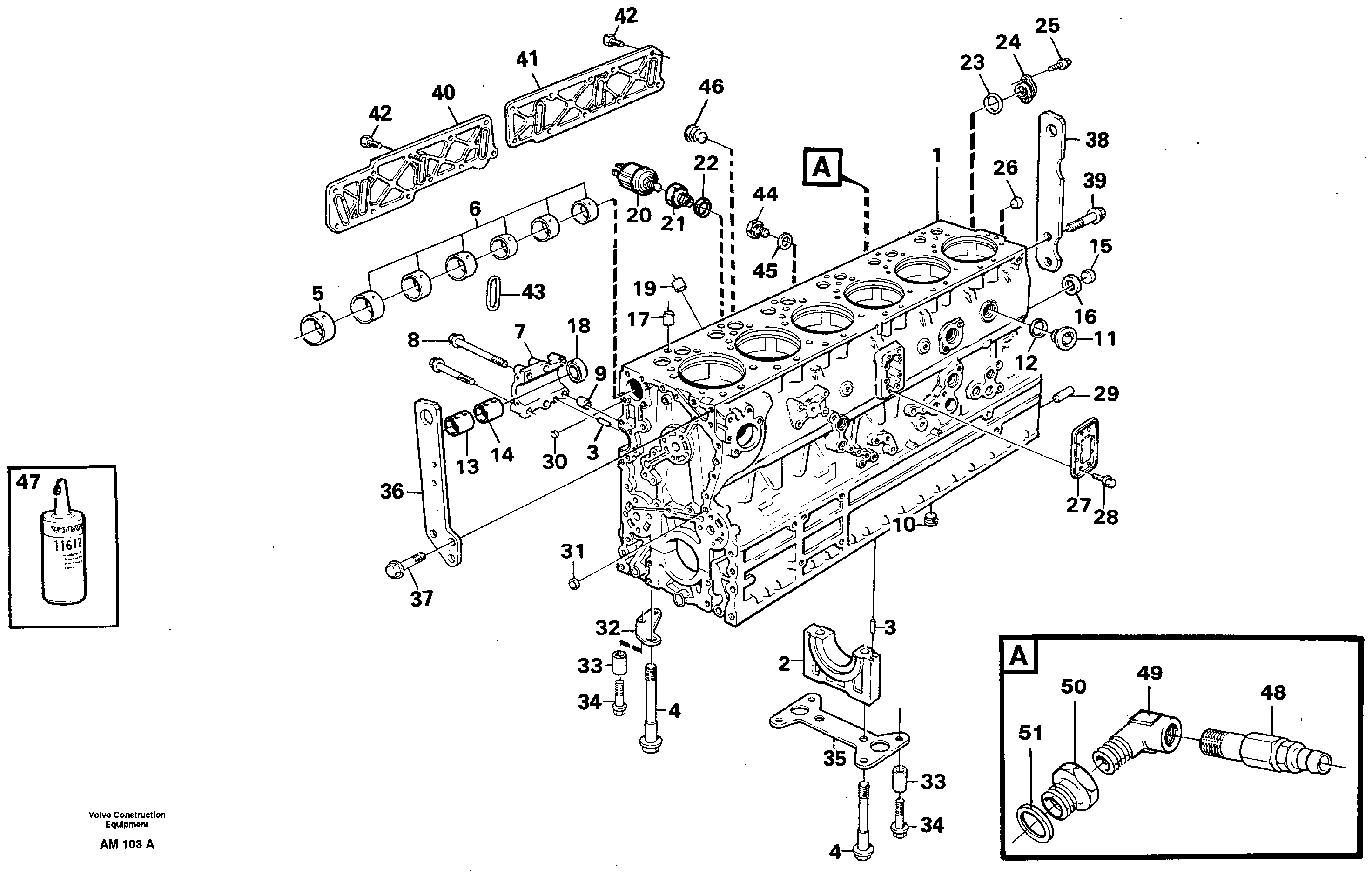 Схема запчастей Volvo L330C - 97987 Блок цилиндров L330C VOLVO BM VOLVO BM L330C SER NO - 60187