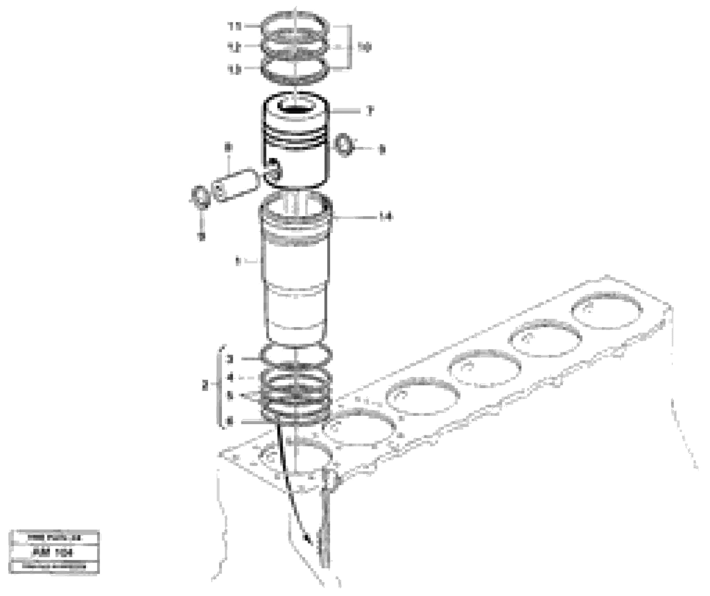 Схема запчастей Volvo L330C - 18760 Cylinder liner and piston L330C VOLVO BM VOLVO BM L330C SER NO - 60187