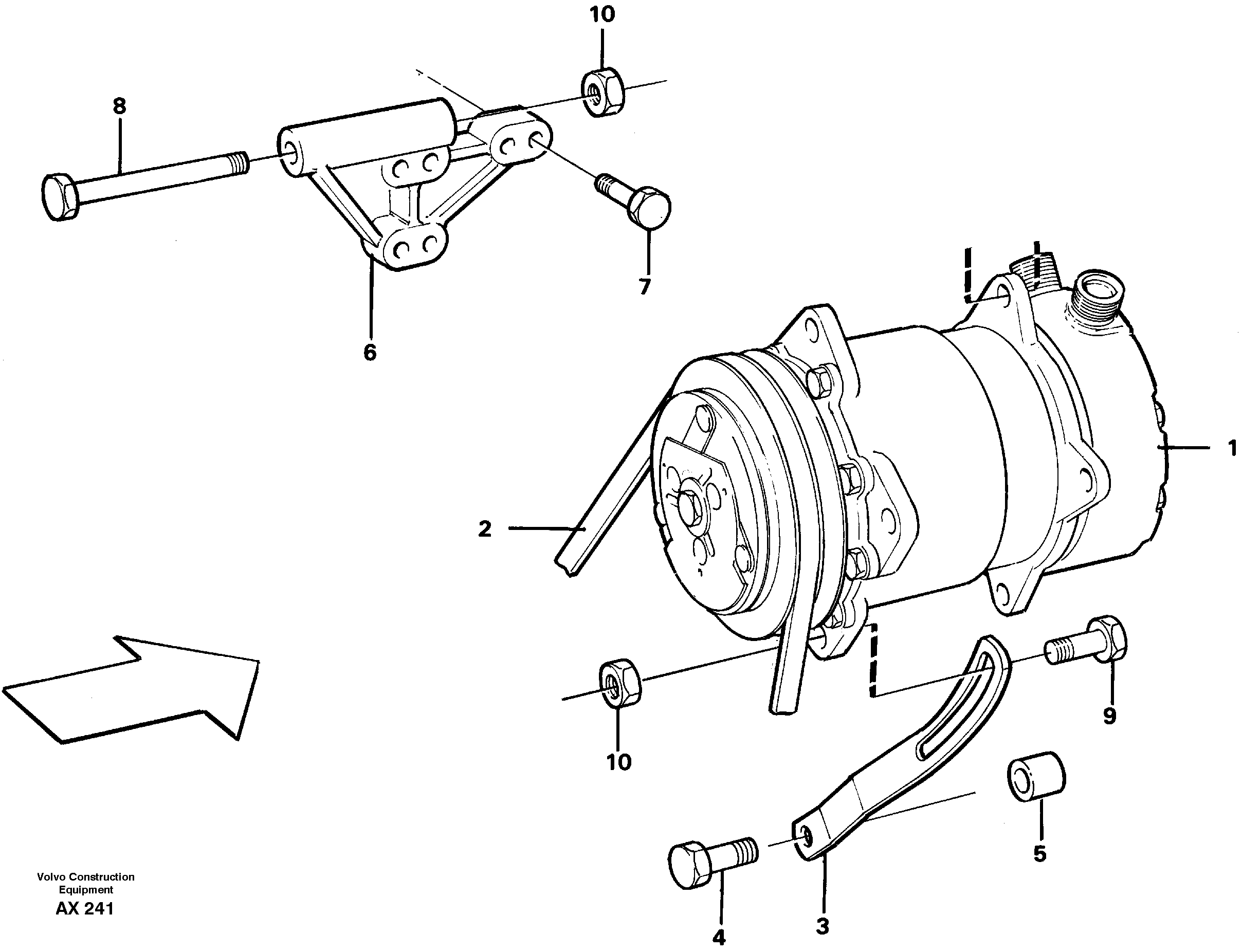 Схема запчастей Volvo L330C - 54284 Compressor, assembly L330C SER NO 60188-