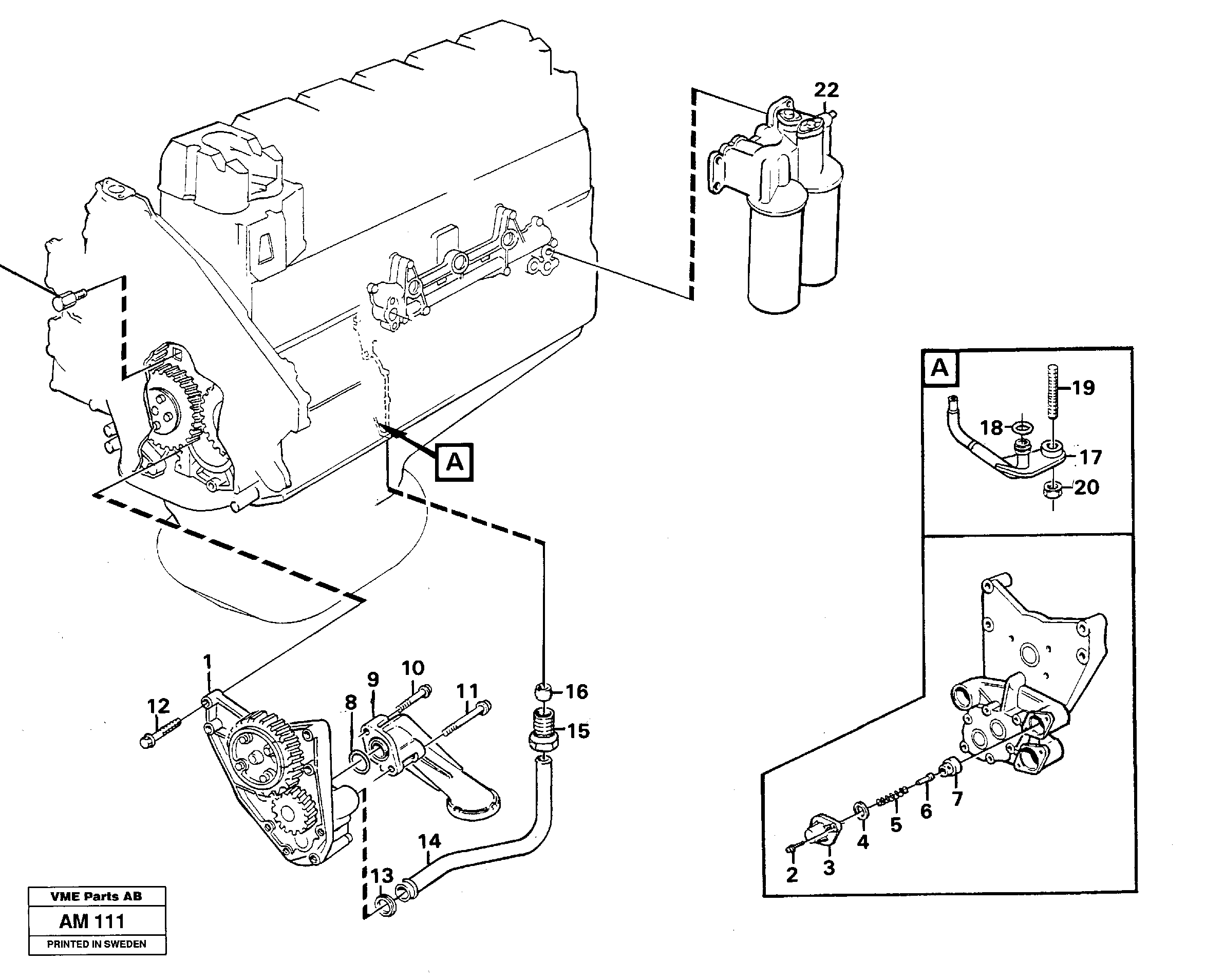 Схема запчастей Volvo L330C - 84131 Система масляной смазки L330C VOLVO BM VOLVO BM L330C SER NO - 60187