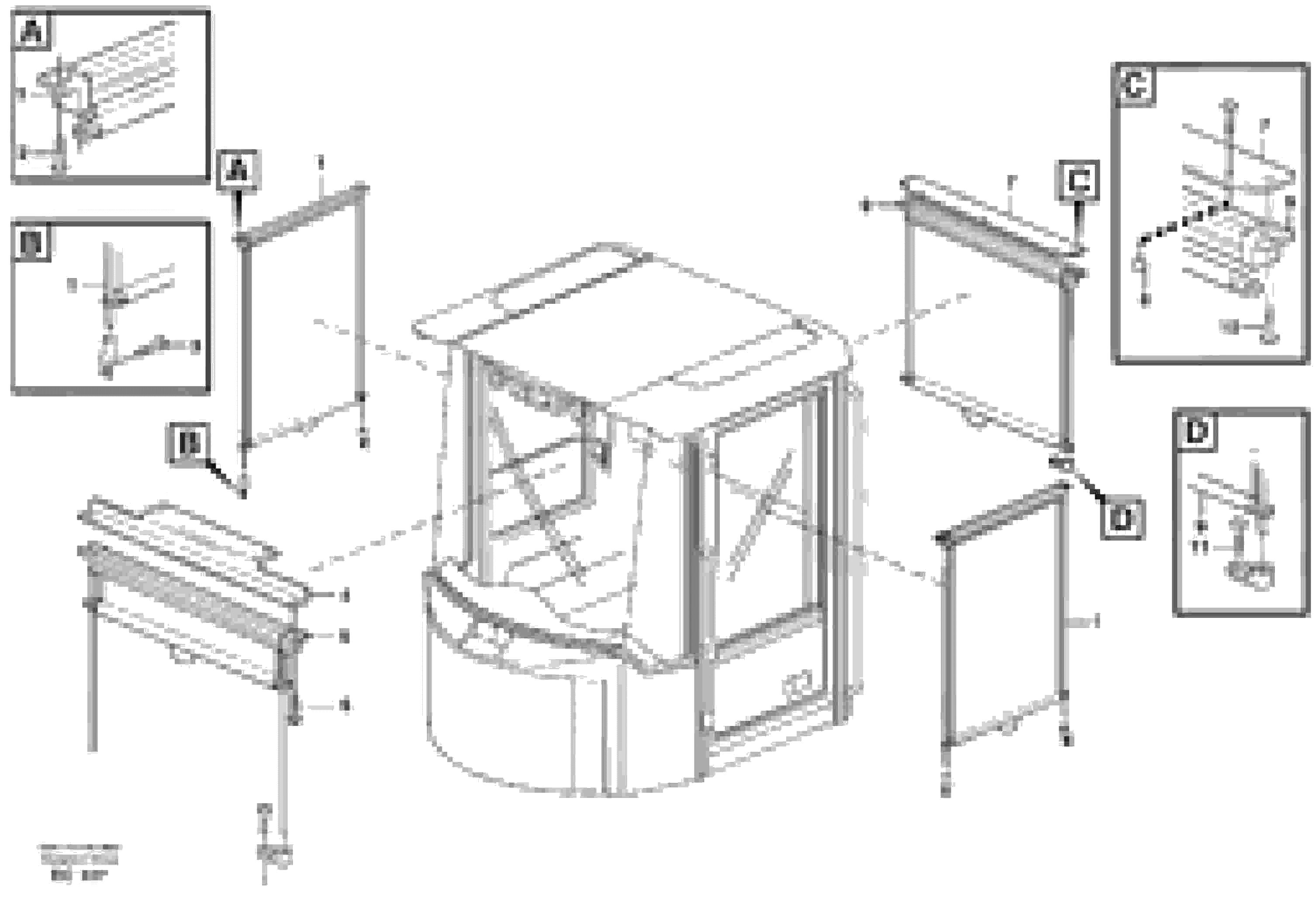 Схема запчастей Volvo L50E - 18077 Interior components, sun blinds L50E BRAZIL, S/N 71001 -