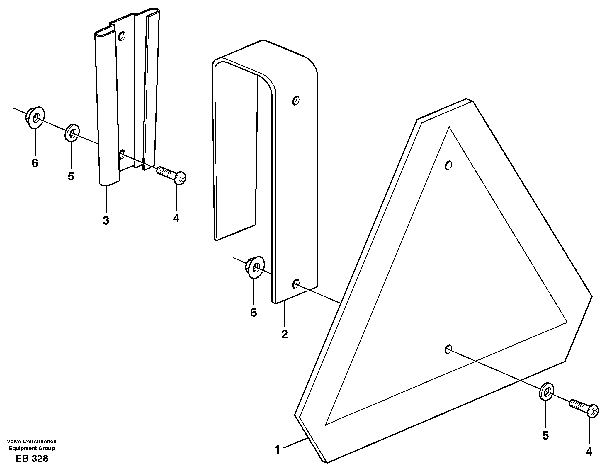 Схема запчастей Volvo L50E - 4491 LGF - sign, Slow moving vehicle L50E BRAZIL, S/N 71001 -