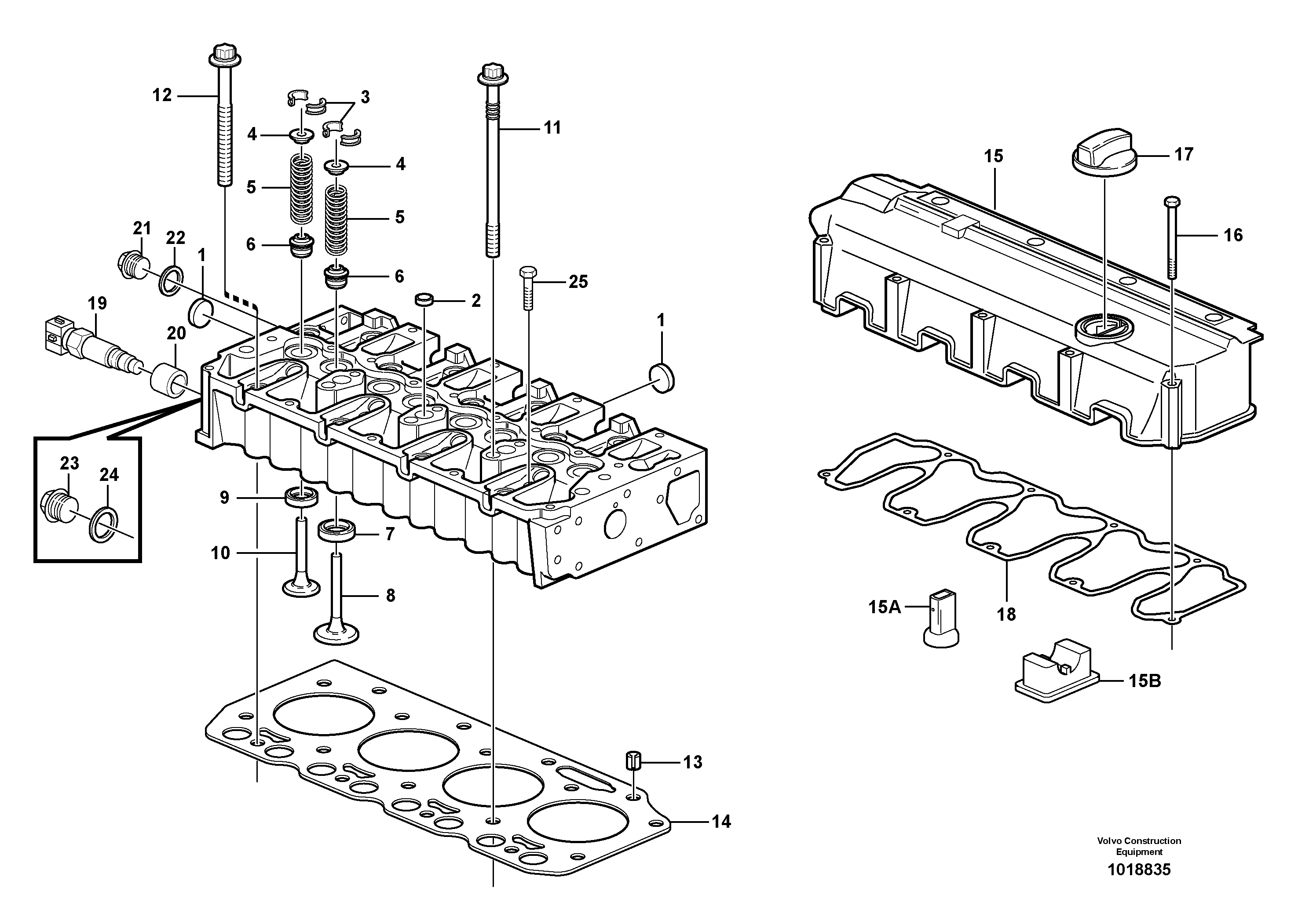 Схема запчастей Volvo L50E - 31662 Головка блока цилиндров L50E BRAZIL, S/N 71001 -