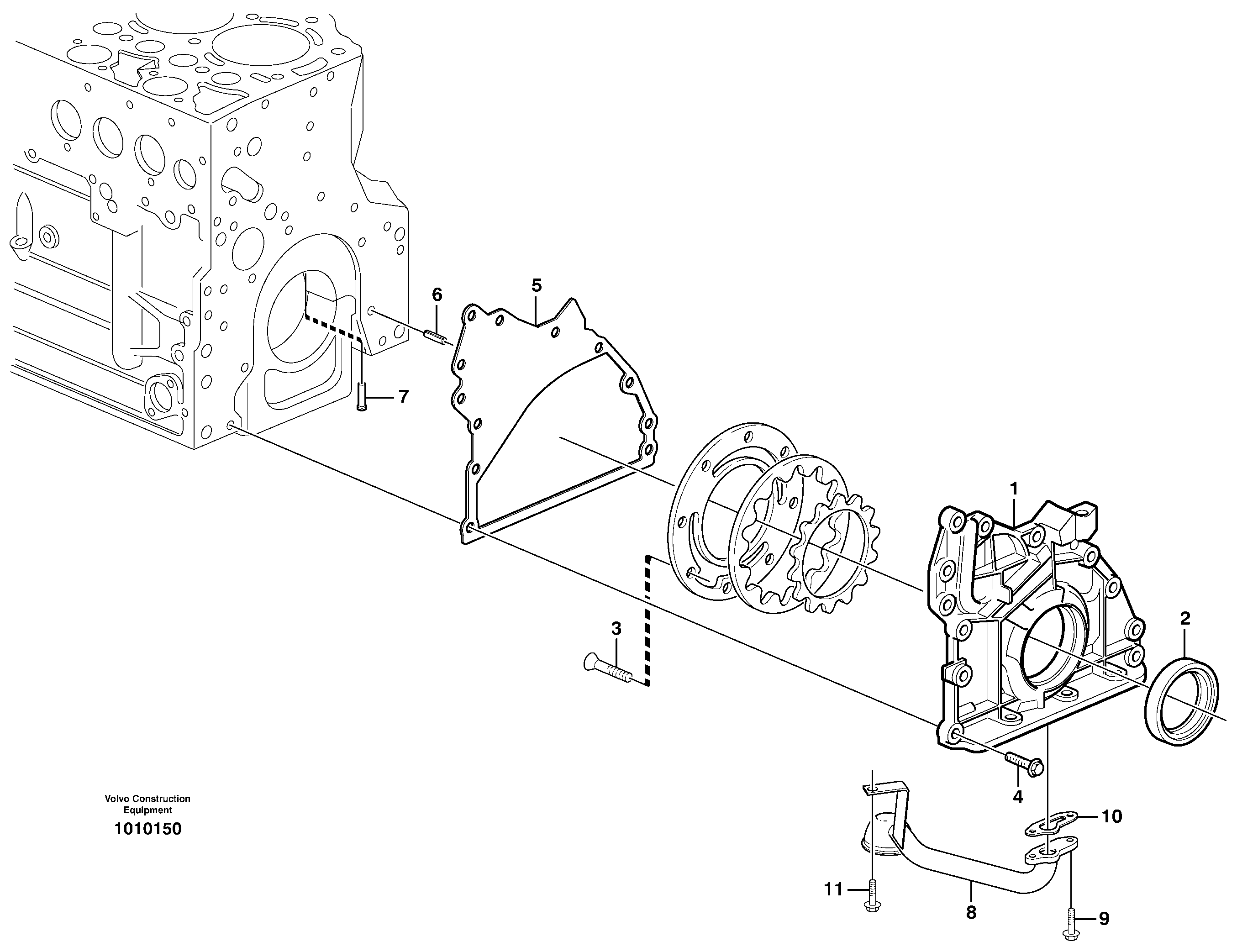 Схема запчастей Volvo L50E - 36725 Система масляной смазки L50E BRAZIL, S/N 71001 -