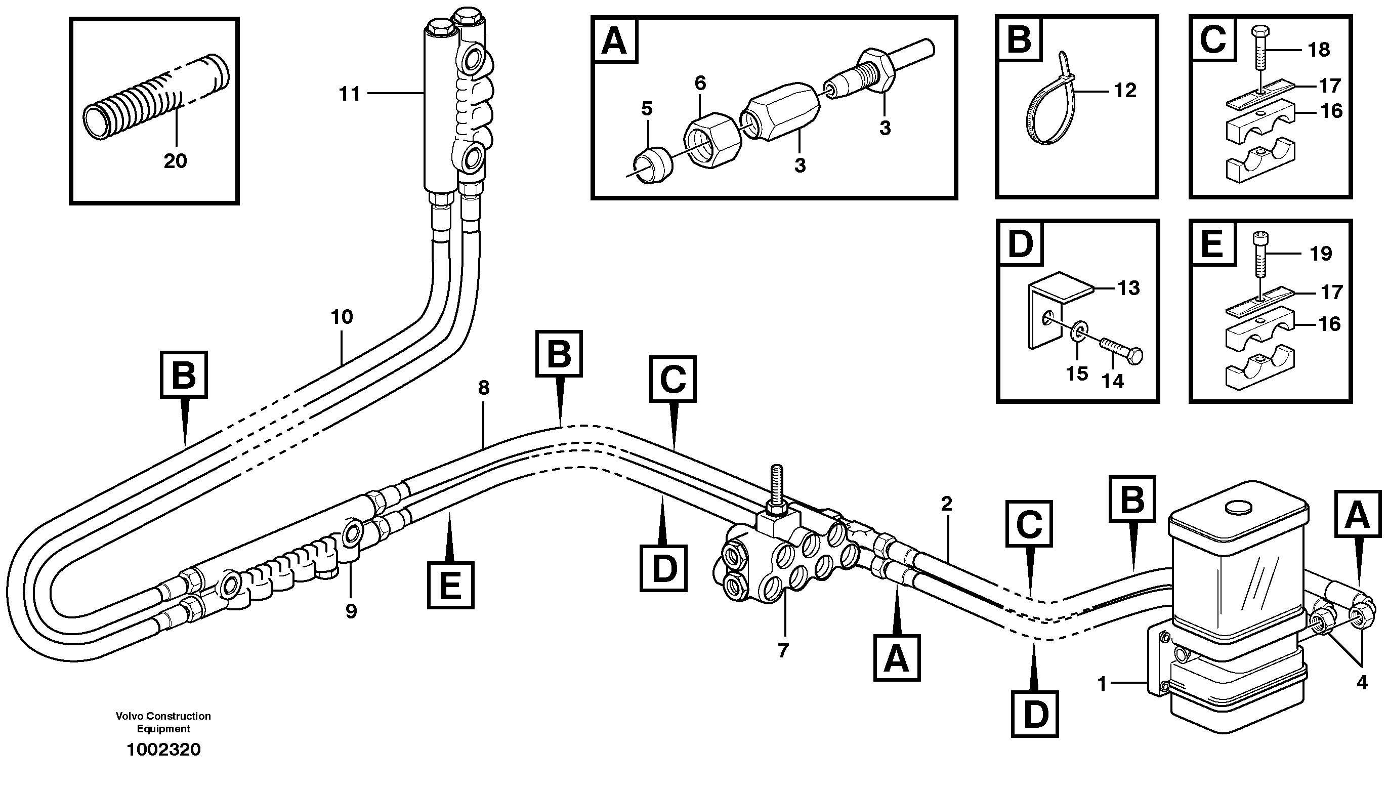 Схема запчастей Volvo L50E - 16214 Central lubrication L50E BRAZIL, S/N 71001 -