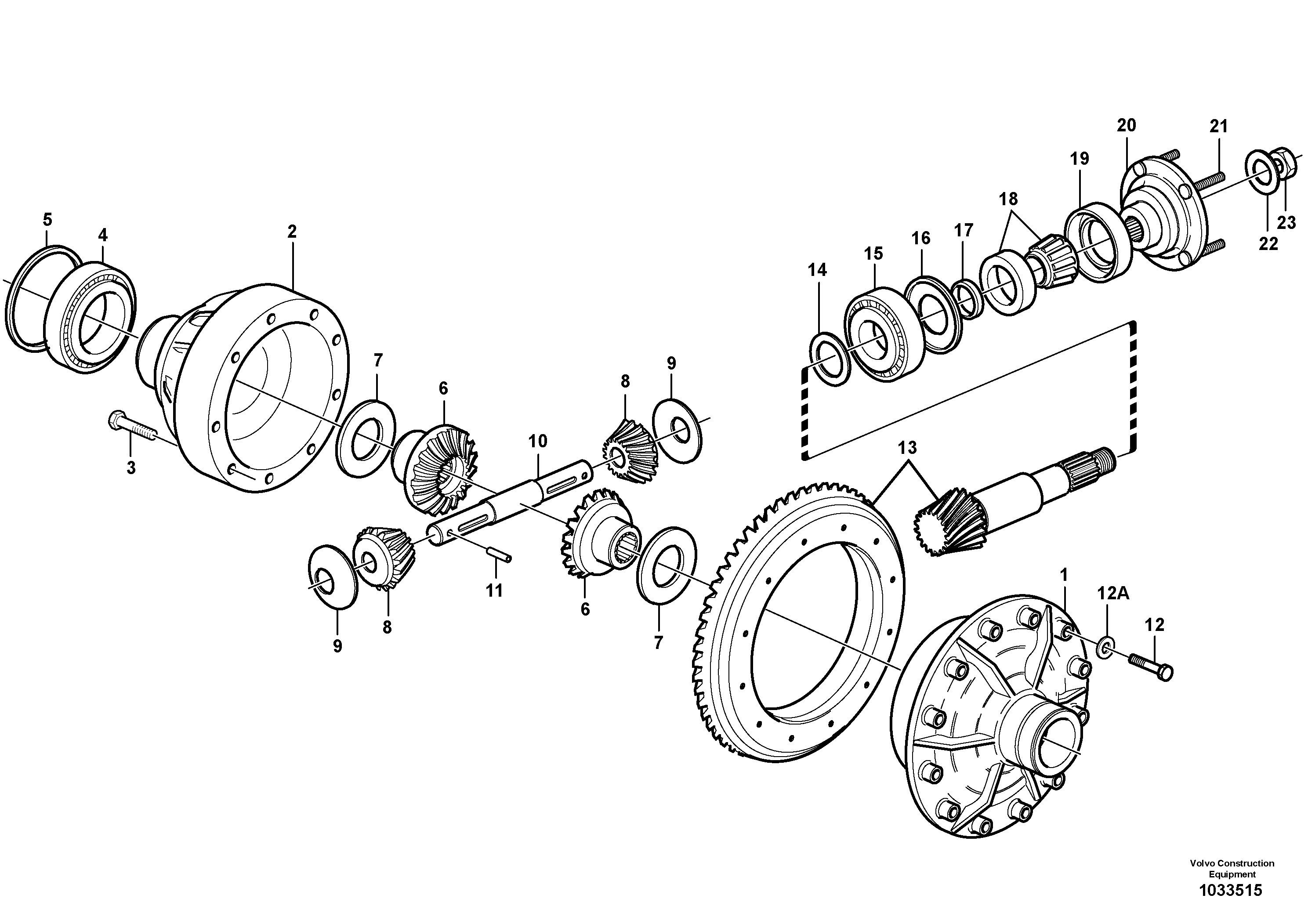 Схема запчастей Volvo L50E - 61639 Главная передача L50E BRAZIL, S/N 71001 -