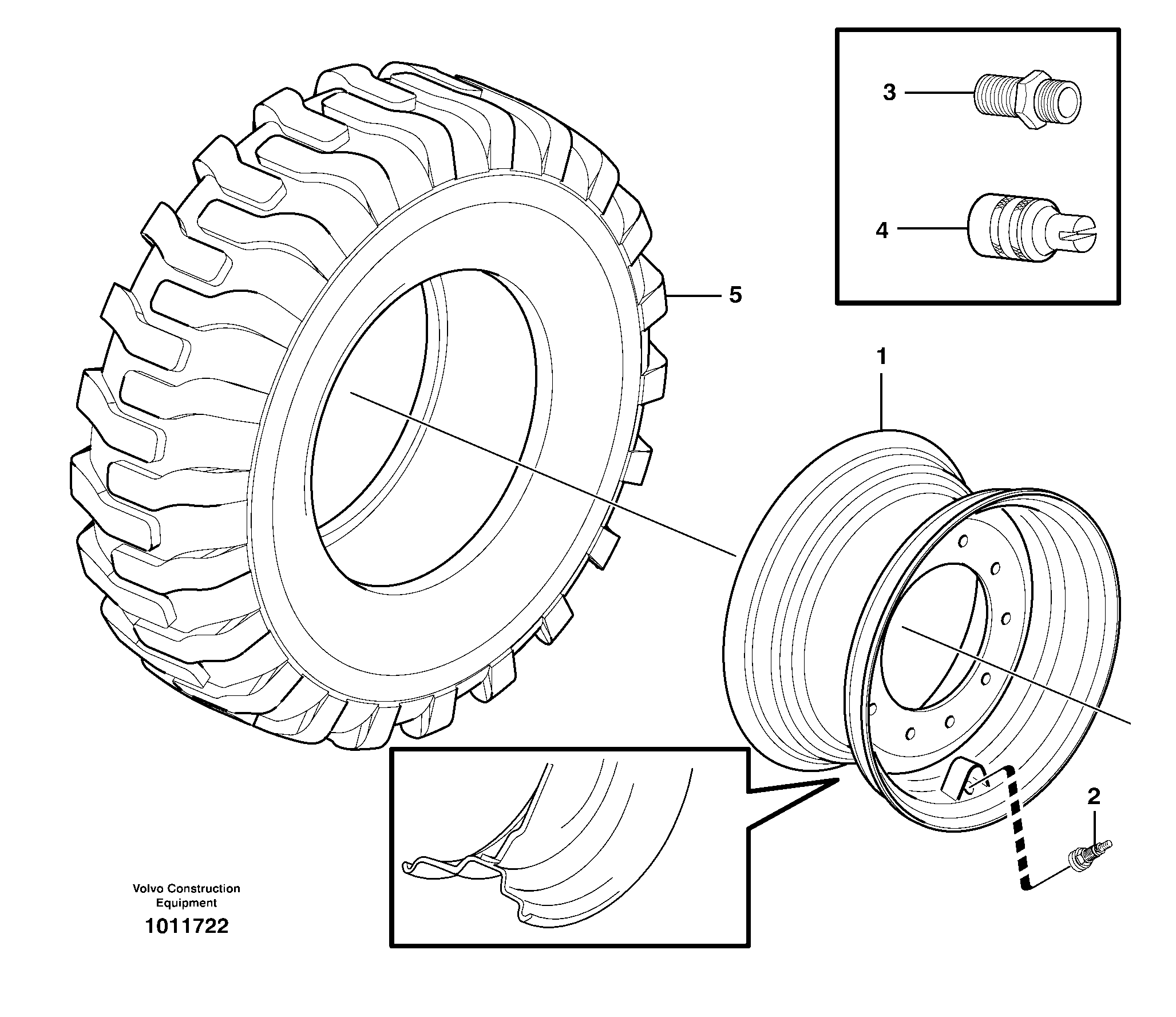Схема запчастей Volvo L50E - 36948 Wheel L50E BRAZIL, S/N 71001 -