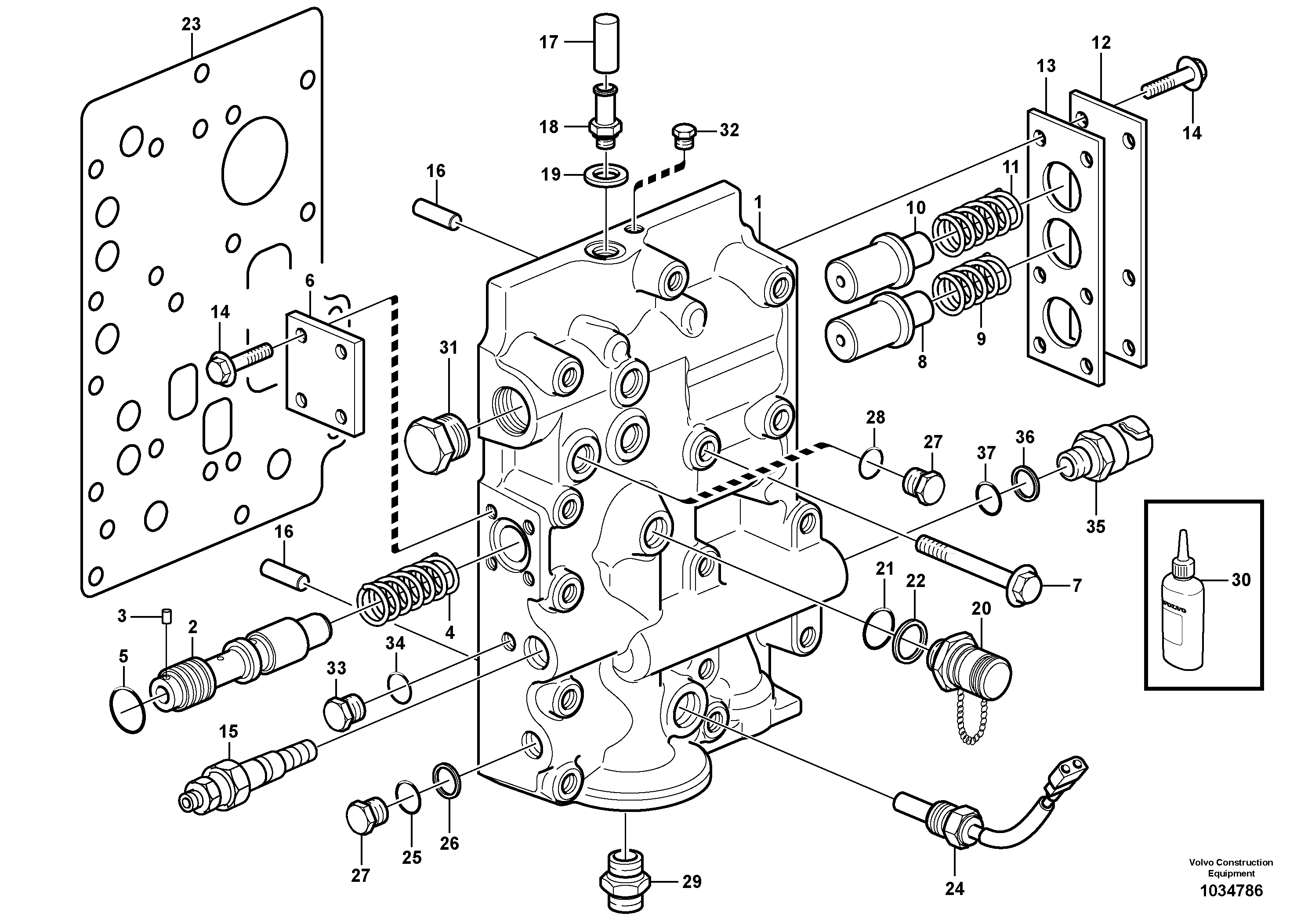 Схема запчастей Volvo L90F - 105270 Pressure limiting valve L90F