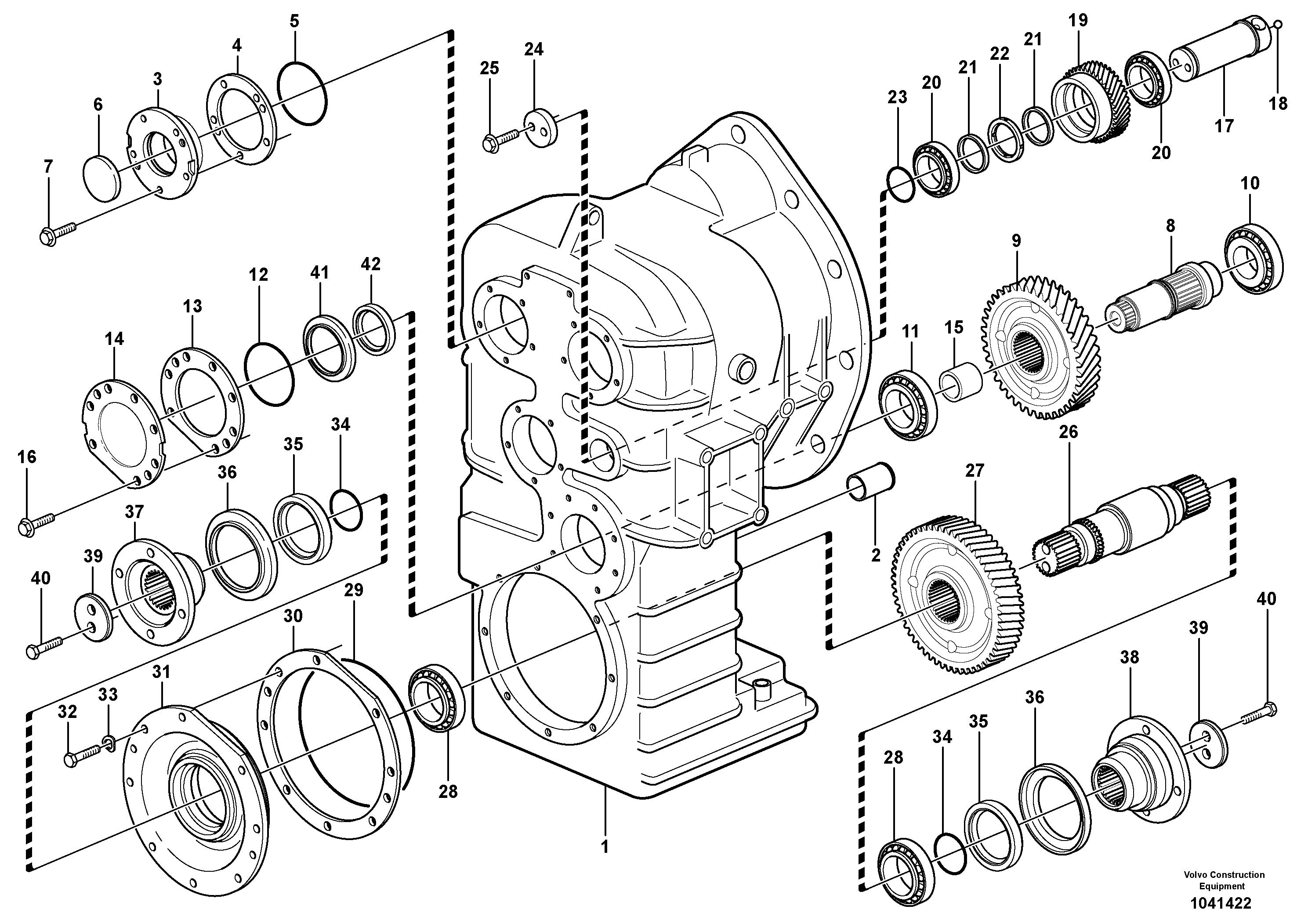 Схема запчастей Volvo L90F - 17647 Clutch housing. 4 - speed L90F