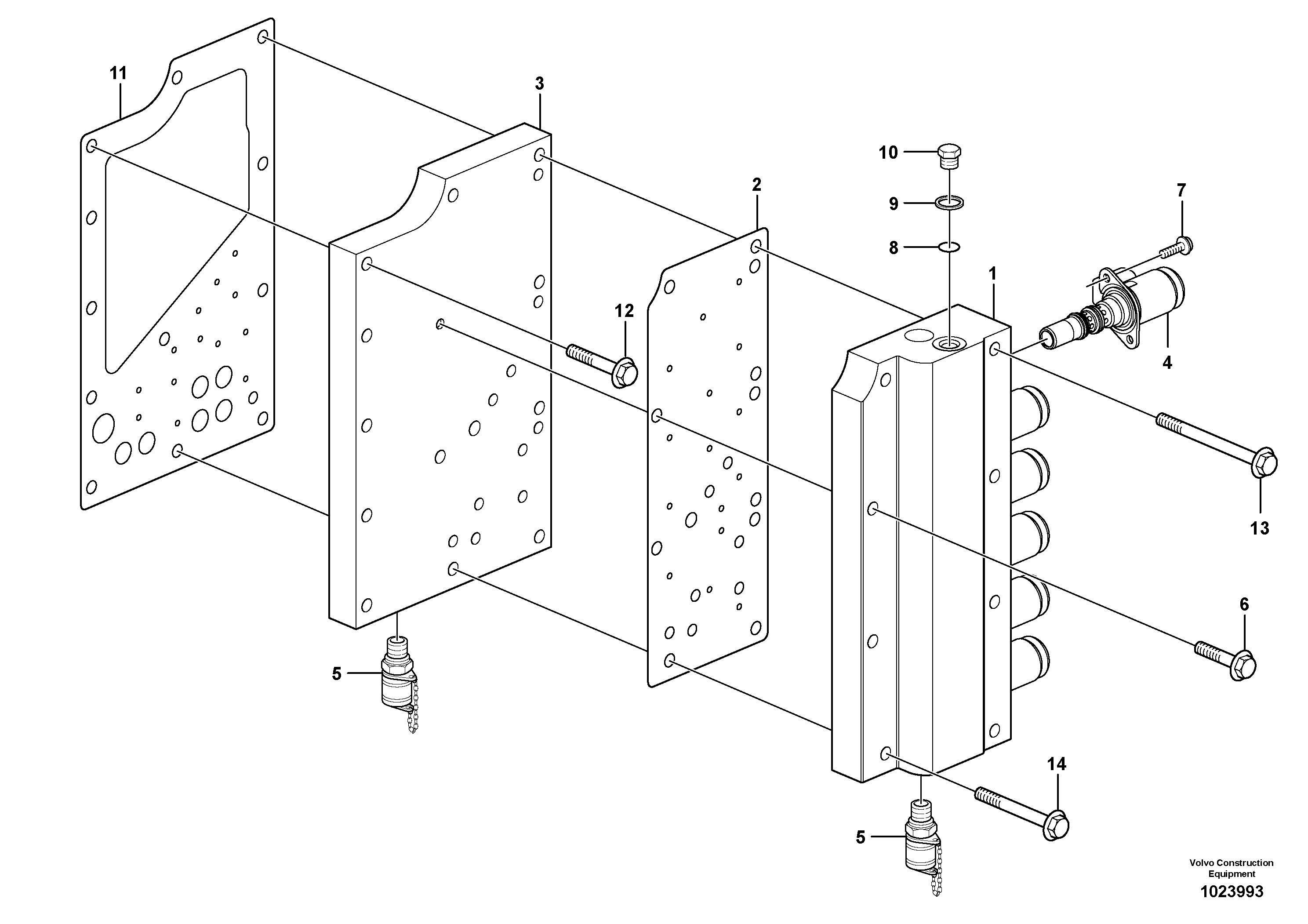 Схема запчастей Volvo L90F - 92722 Range selector valve L90F