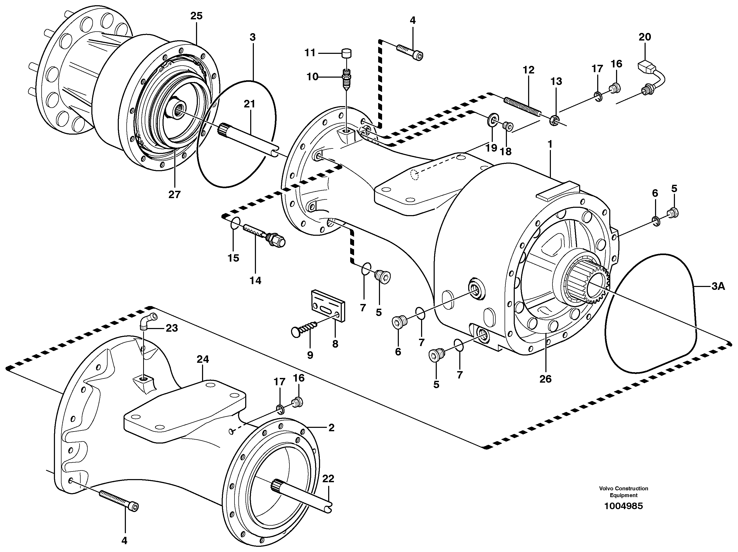 Схема запчастей Volvo L90F - 52699 Planetary axle, front L90F