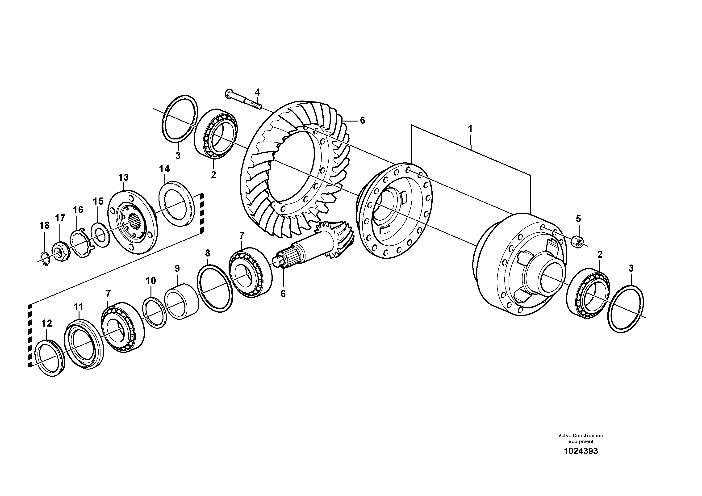 Схема запчастей Volvo L90F - 42710 Final drive, rear L90F