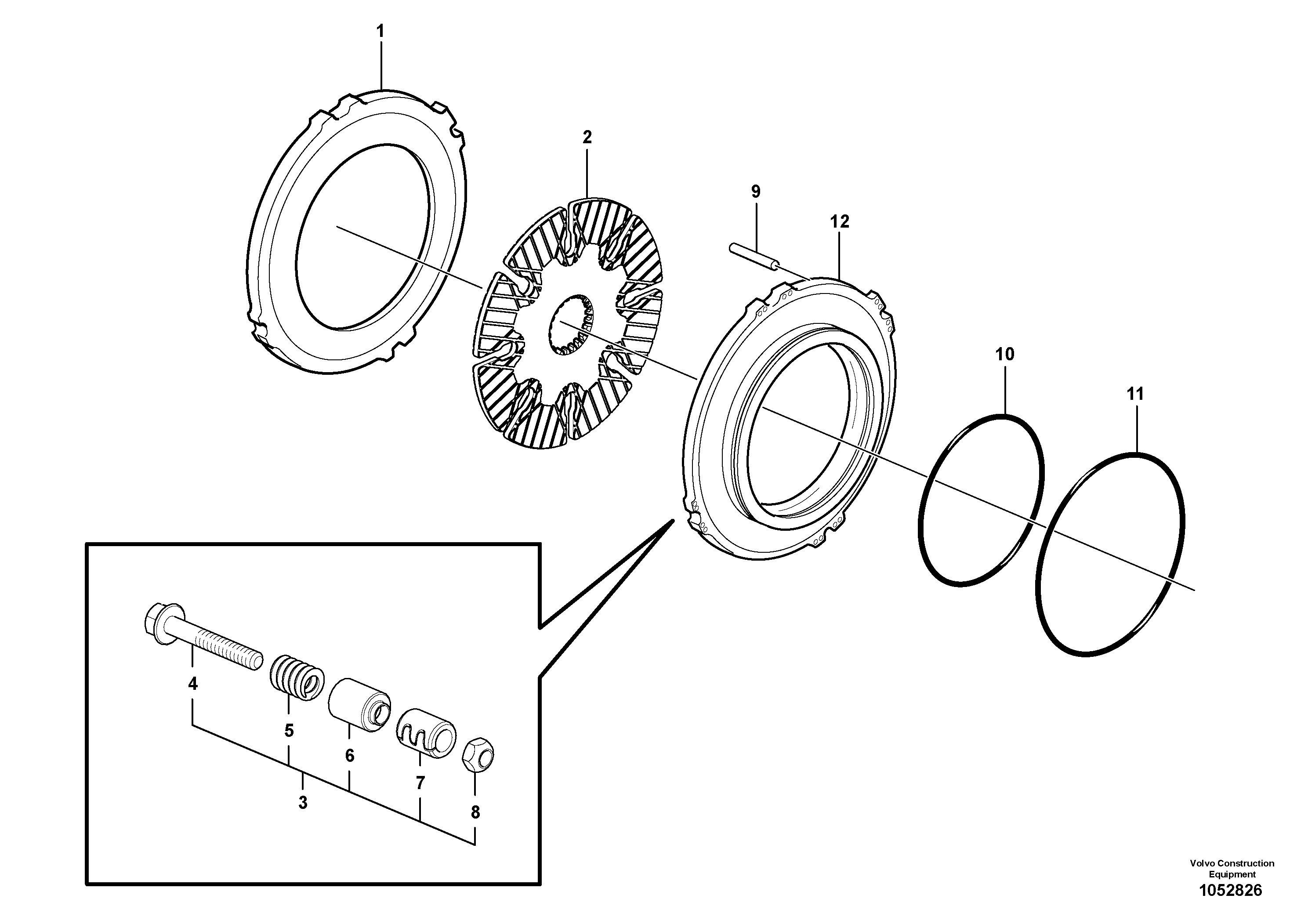 Схема запчастей Volvo L90F - 58009 Multi-disc brake, front L90F