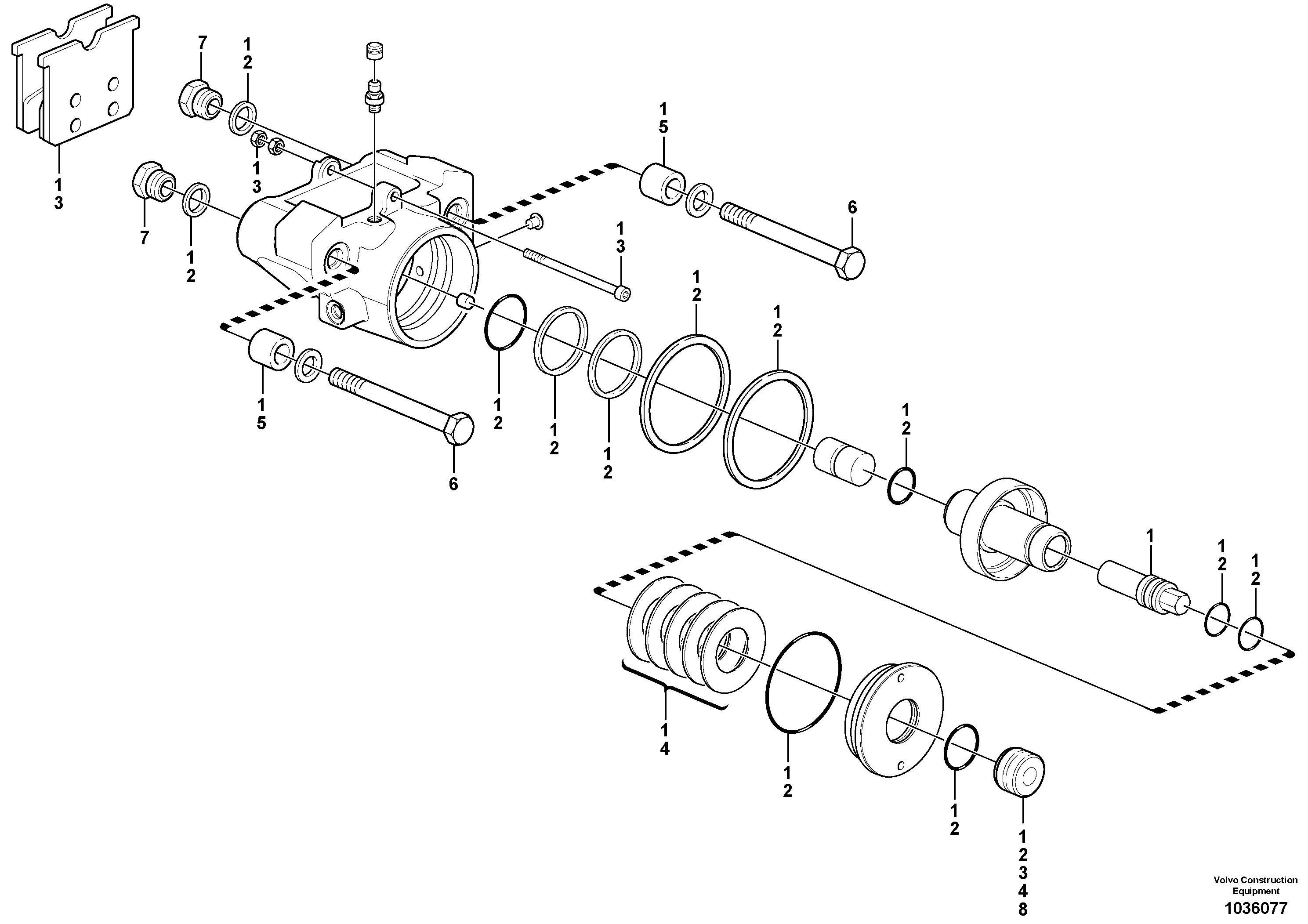 Схема запчастей Volvo L90F - 7521 Parking brake L90F