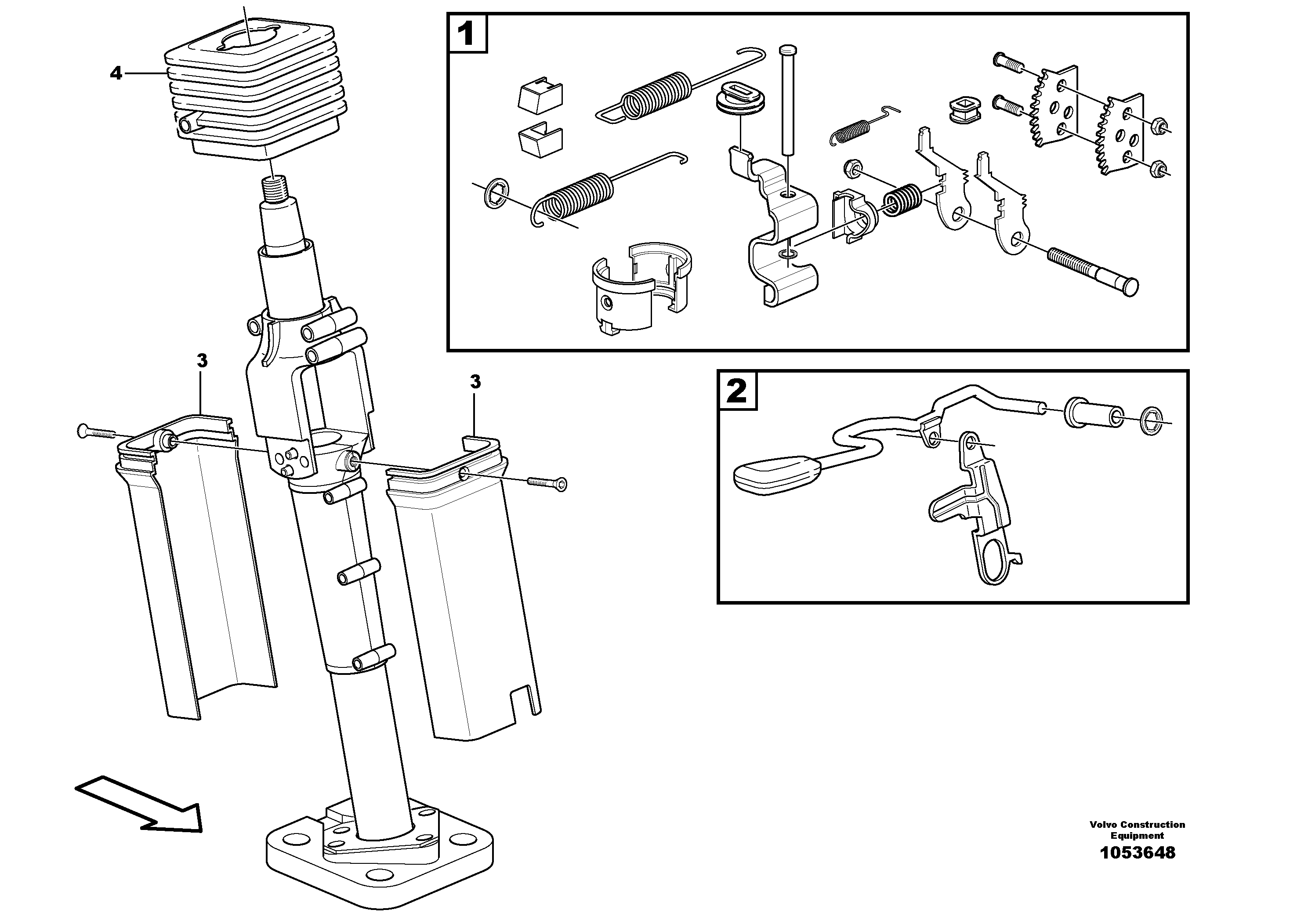 Схема запчастей Volvo L90F - 65275 Steering column with fitting parts L90F