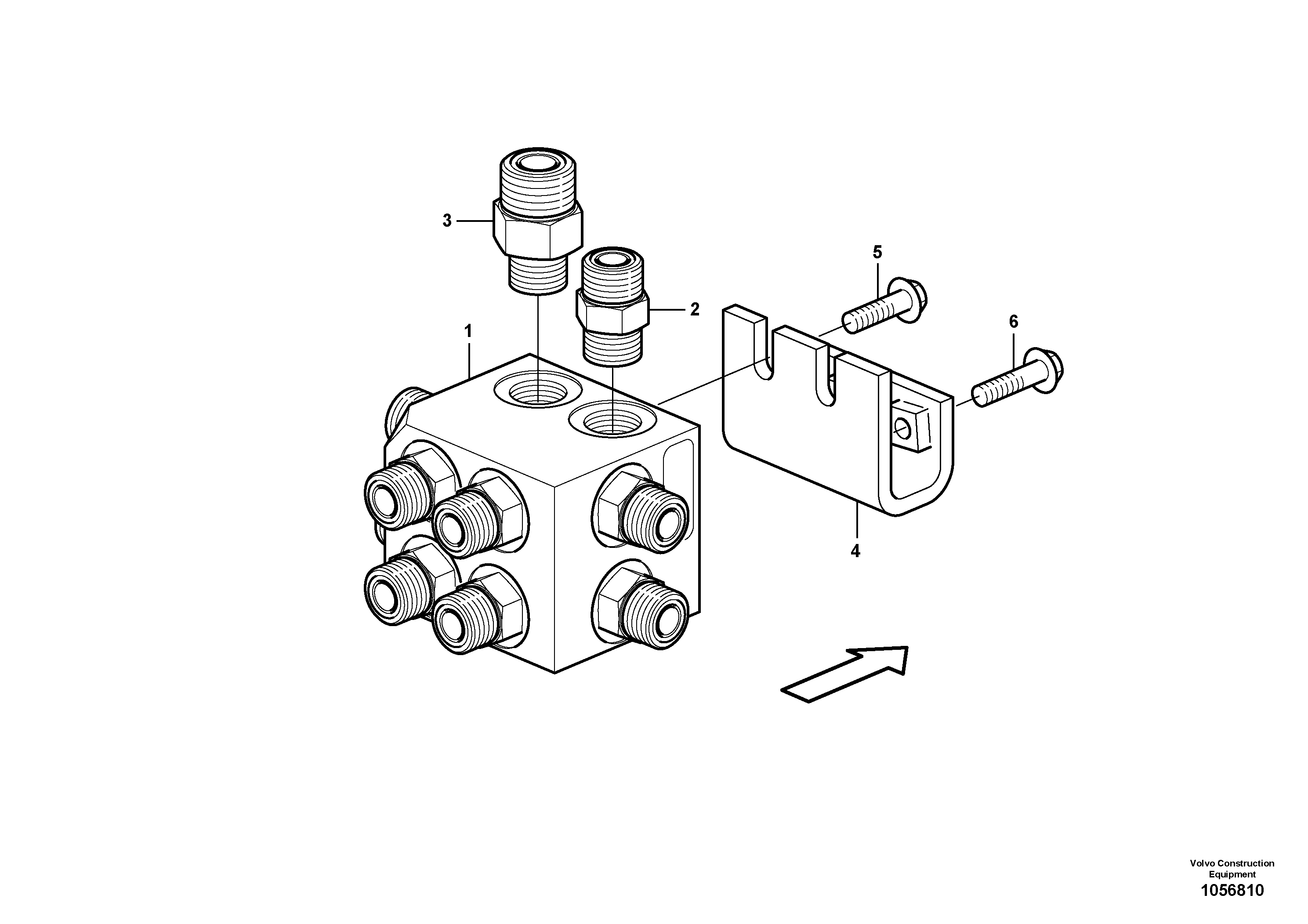 Схема запчастей Volvo L90F - 73179 Shift valve with fitting parts L90F