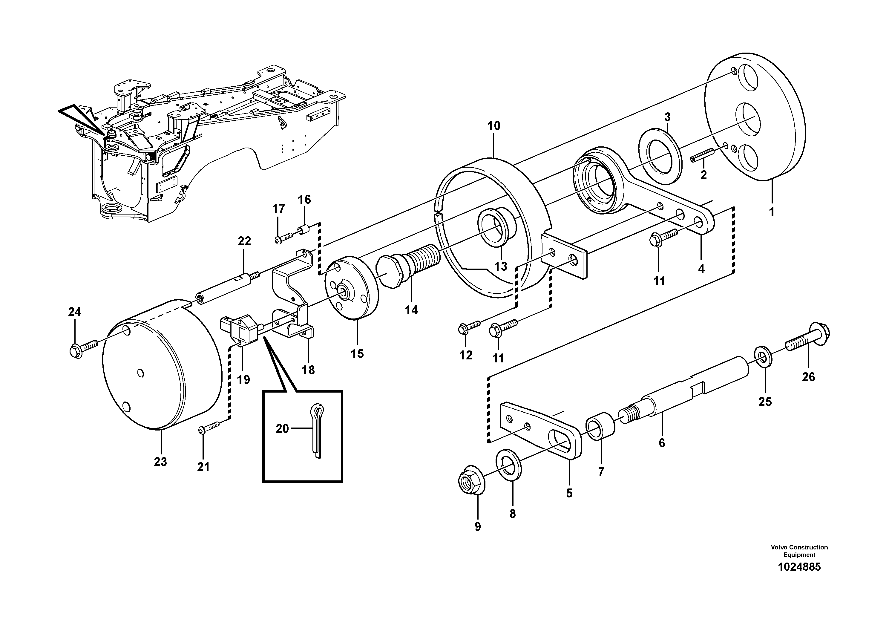 Схема запчастей Volvo L90F - 100363 Angle sensor, steering L90F