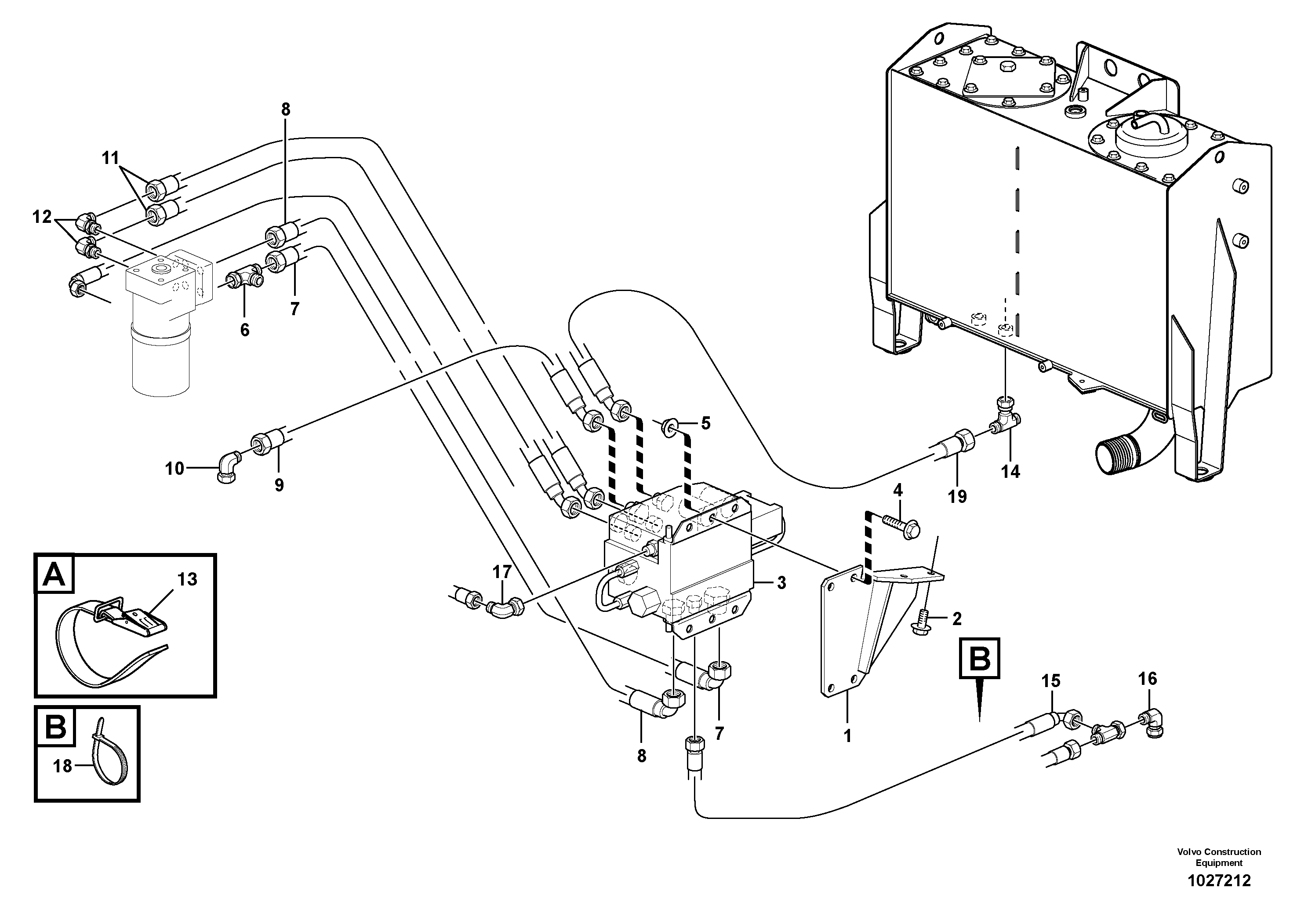 Схема запчастей Volvo L90F - 104926 CDC - steering L90F