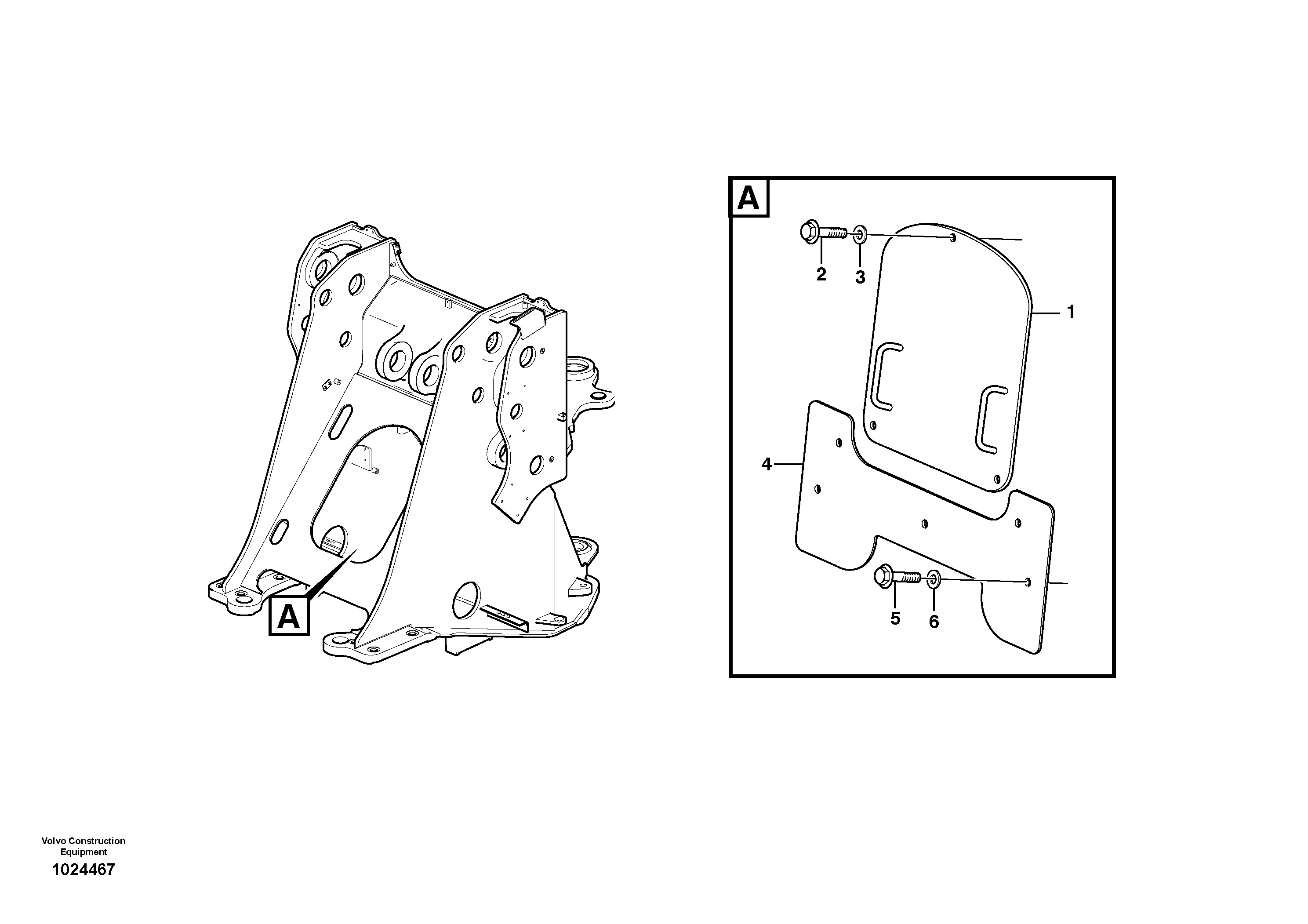 Схема запчастей Volvo L90F - 974 Protecting plates L90F