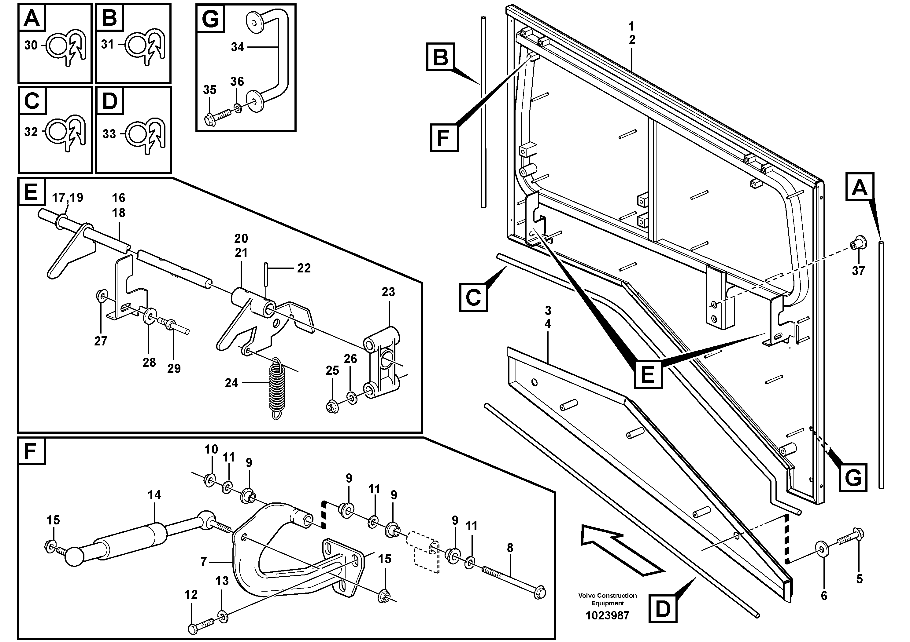 Схема запчастей Volvo L90F - 40265 Top plate, side hatches, rear L90F