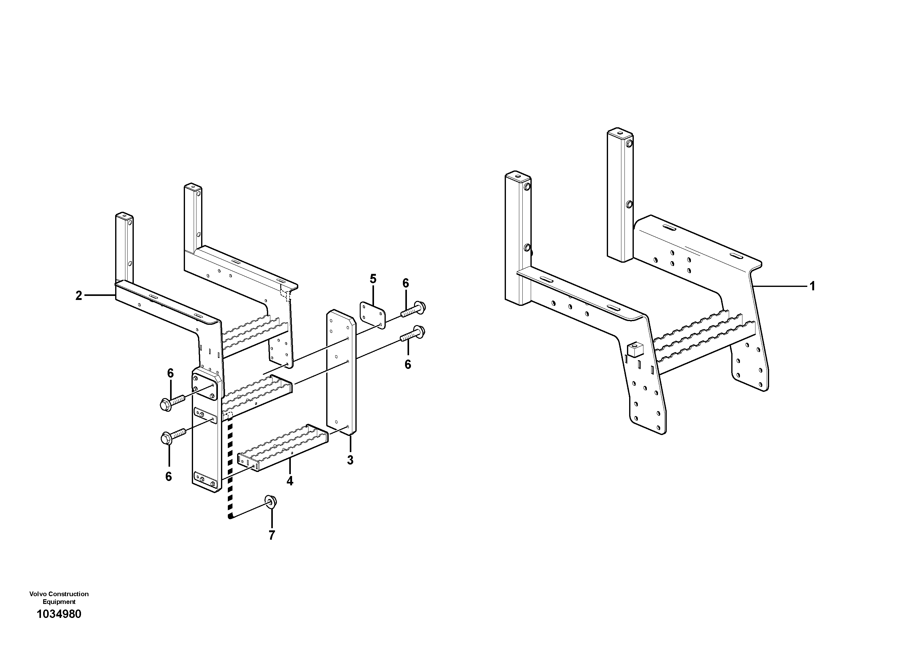 Схема запчастей Volvo L90F - 83716 Foot step L90F